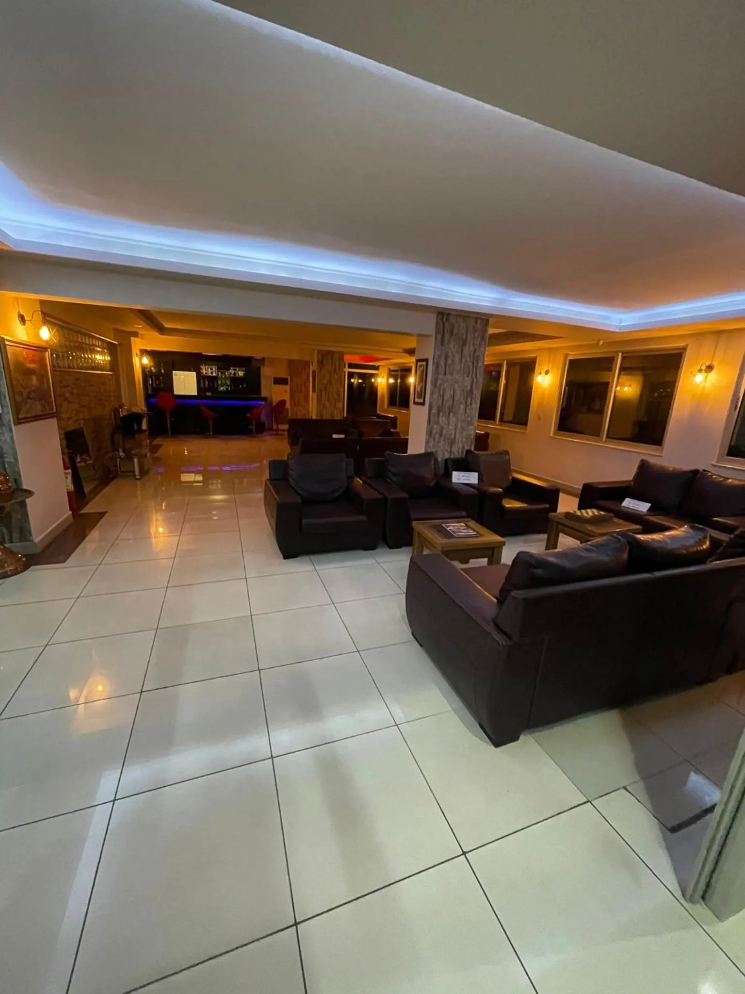 Seating area in Denizhan Hotel