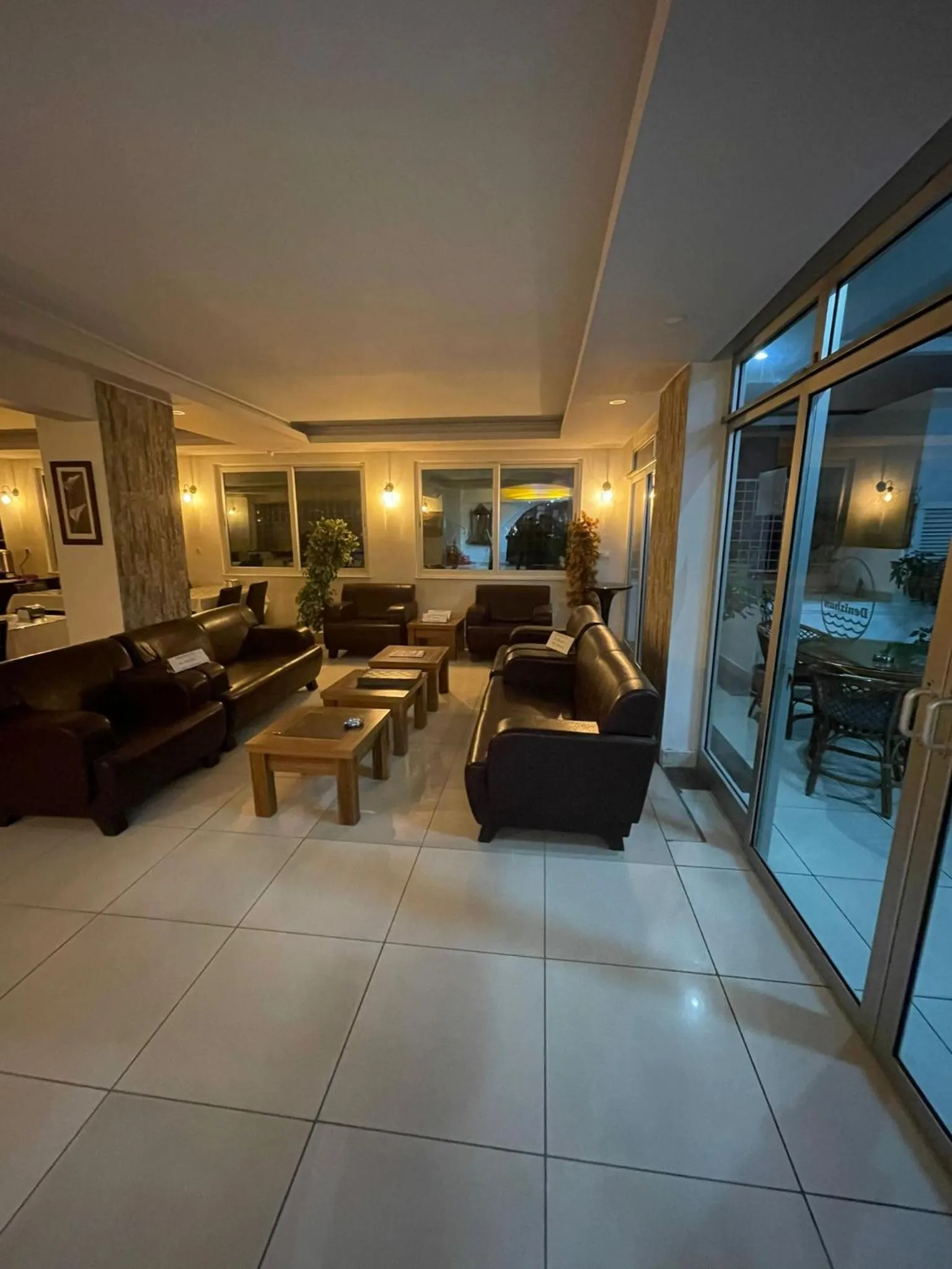 Seating area in Denizhan Hotel