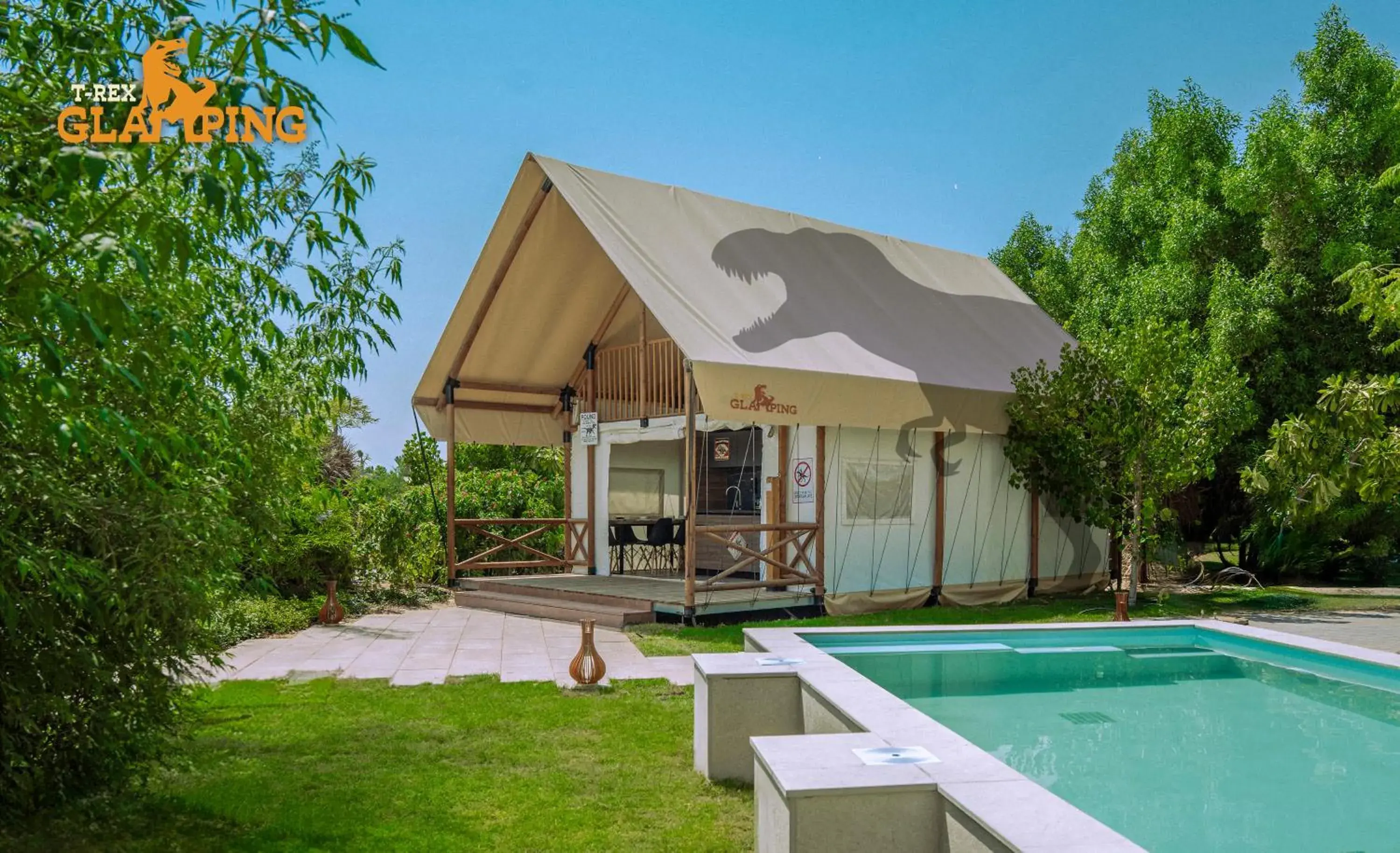 T-Rex Glamping, Including Free Access to Dubai Parks and Resorts T-Rex Glamping, Including Free Access to Dubai Parks and Resorts