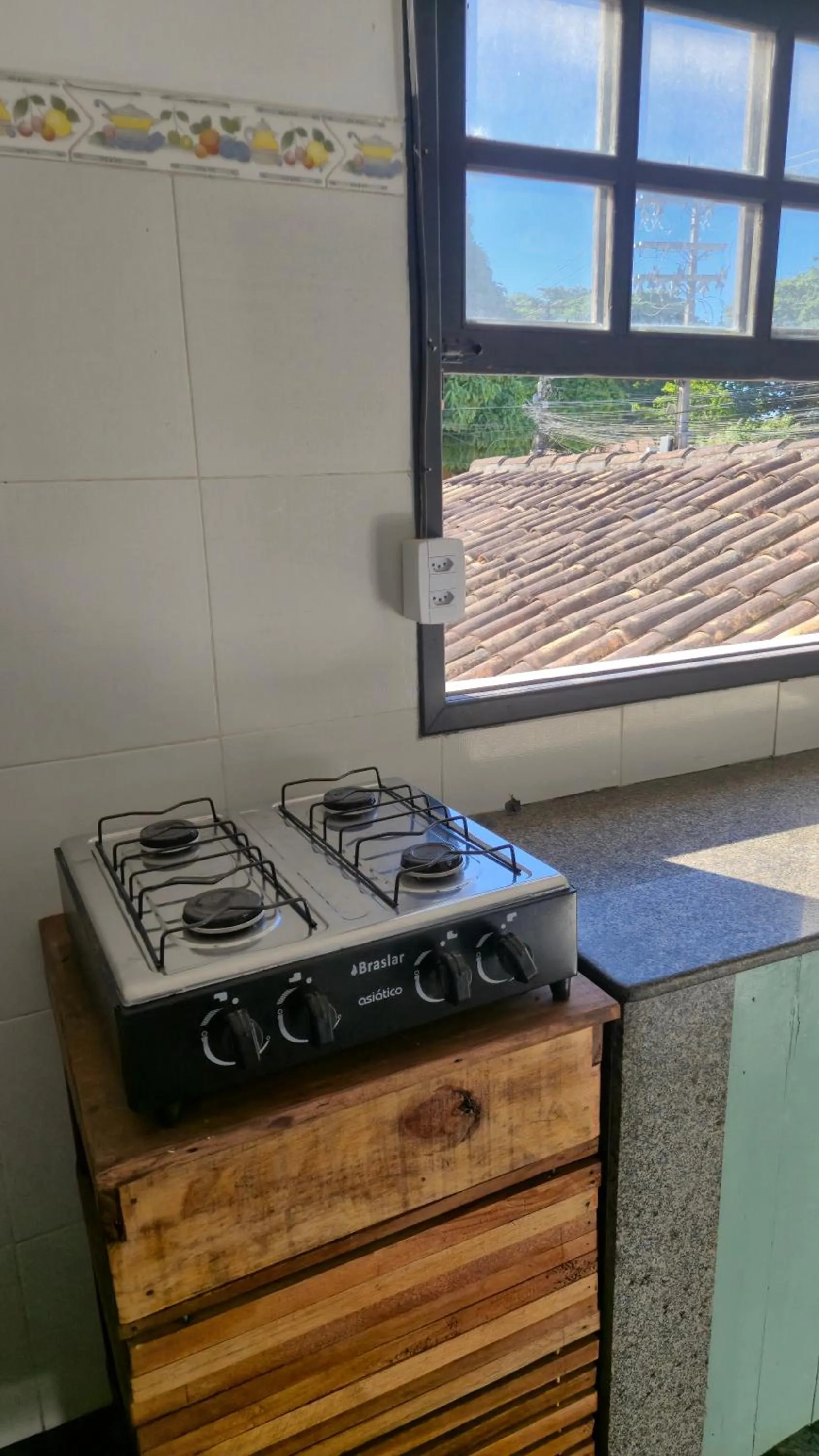 stove in Magia D'ajuda Hospedagem - Centrinho, próximo à Mucugê