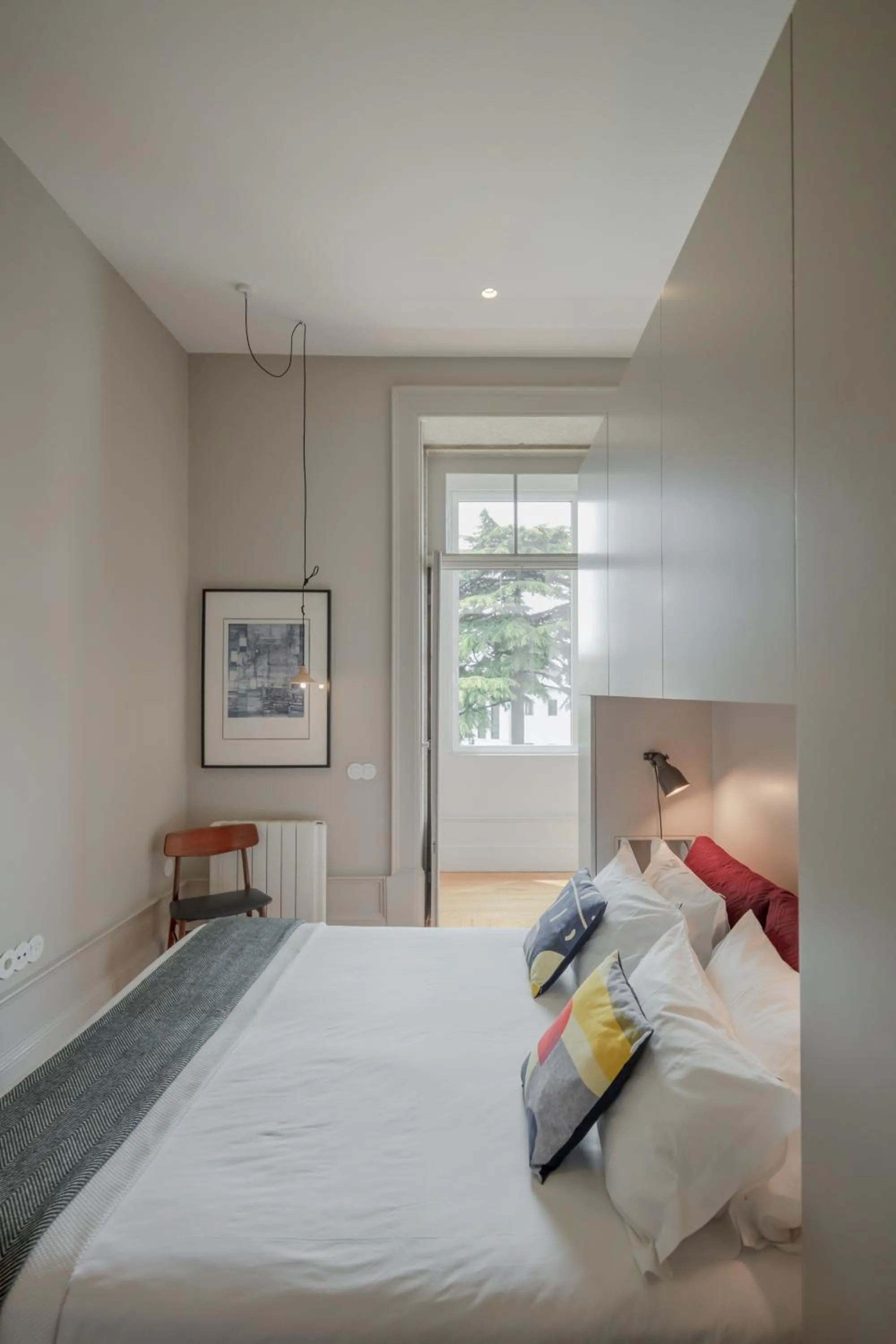 Bedroom, Bed in Baumhaus Serviced Living - Art & Design Apartments