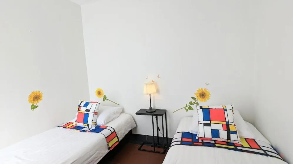 Bed in The Amsterdam Hotel Apartment in the Center