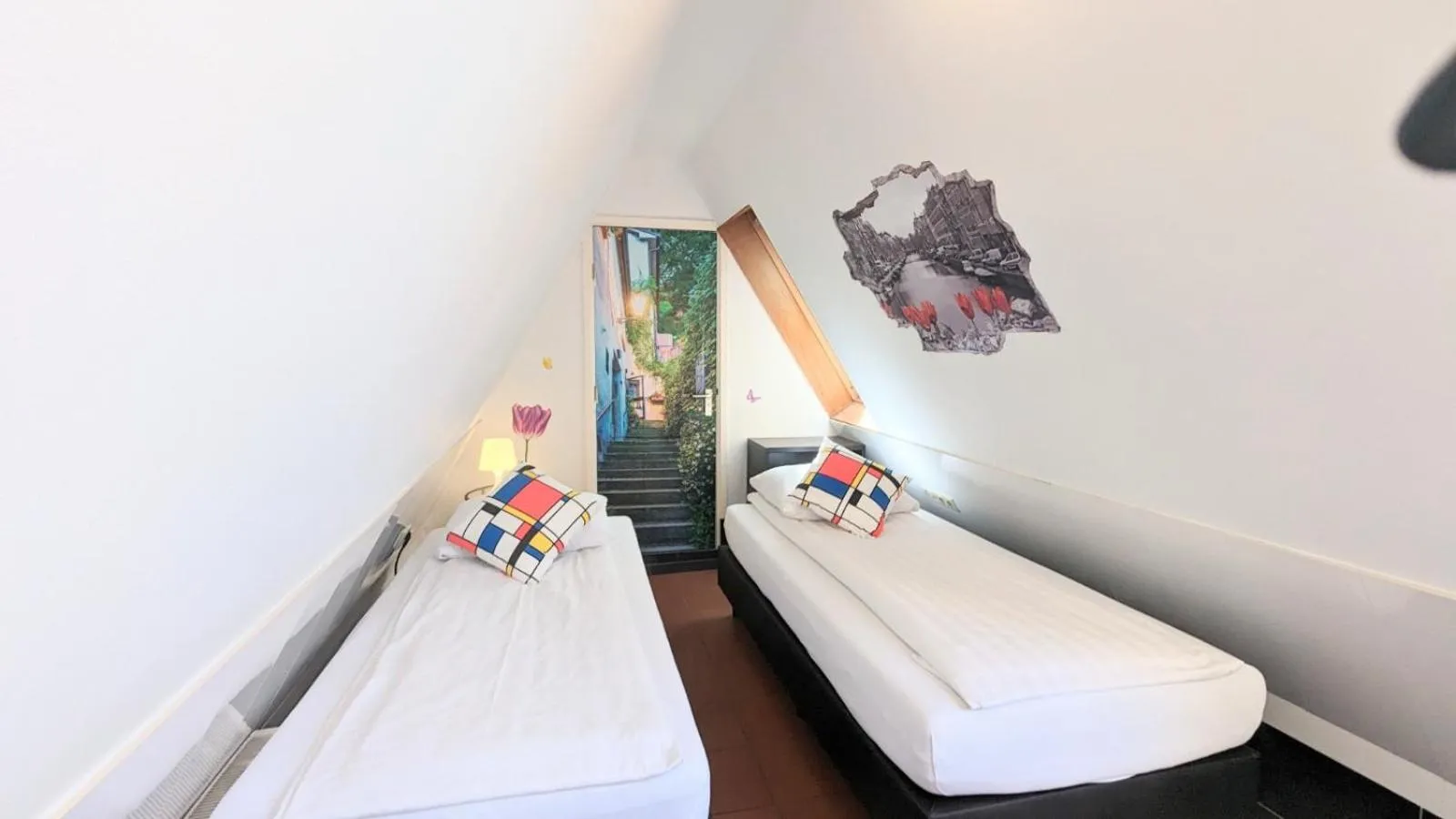 Bed in The Amsterdam Hotel Apartment in the Center