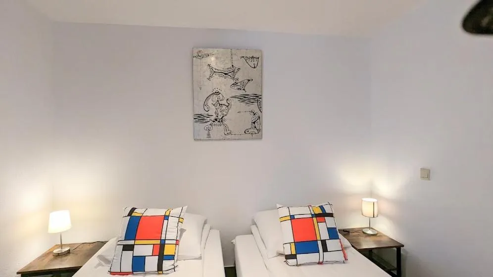 Bed in The Amsterdam Hotel Apartment in the Center