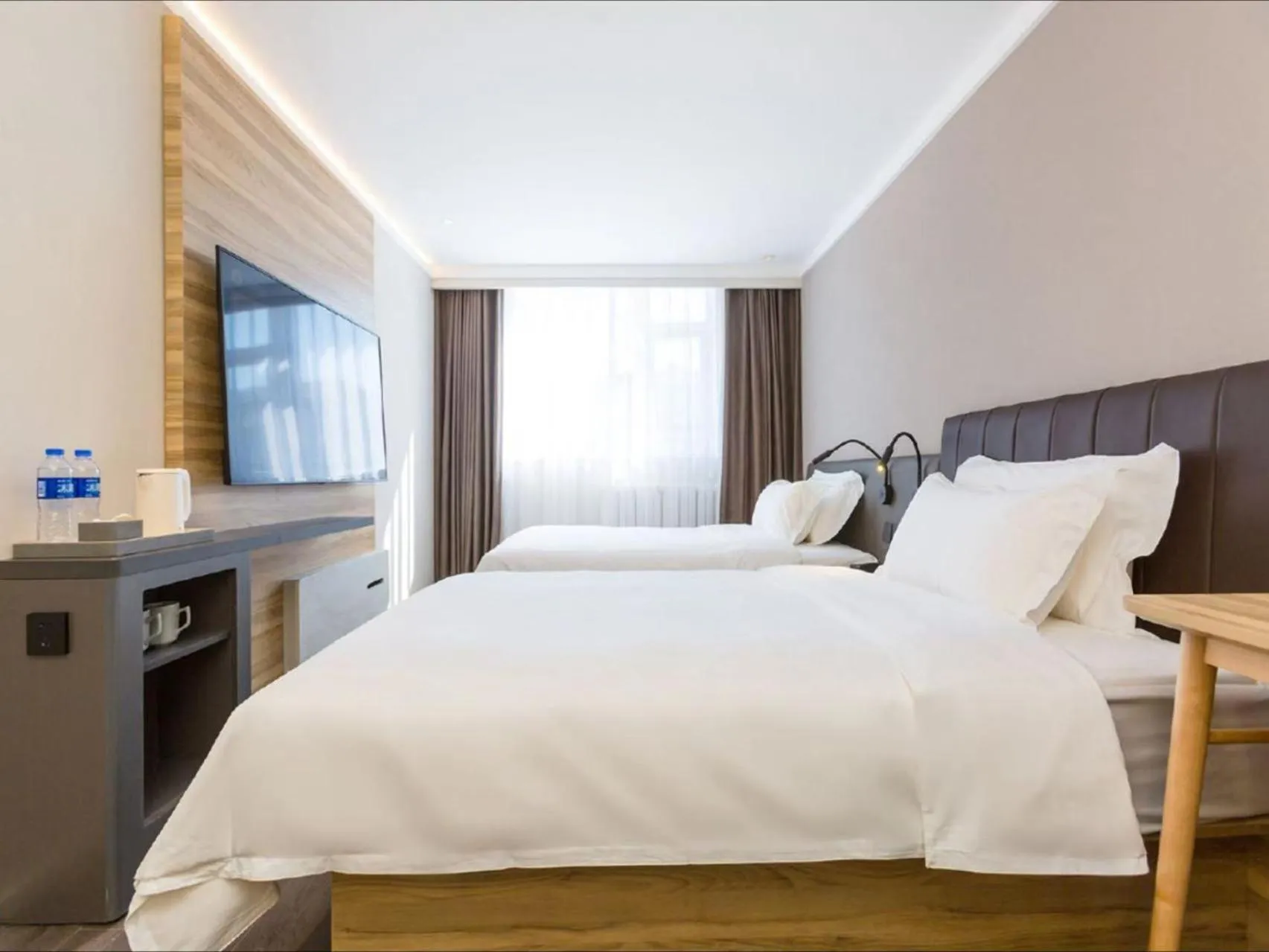 Bed in Hanting Hotel Beijing Wudaokou Tsinghua Park