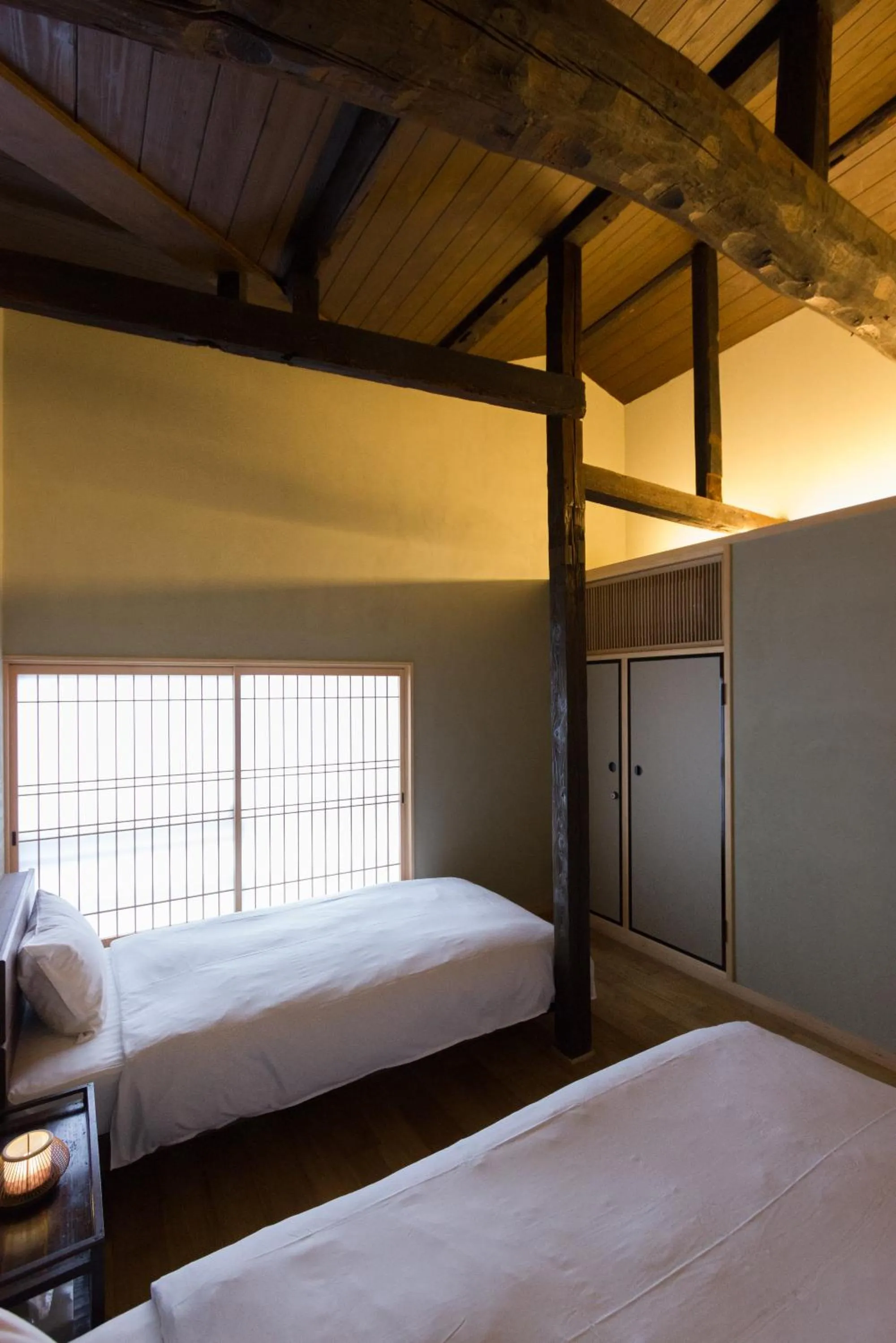 Bedroom, Bed in Tsukikusa an Machiya House