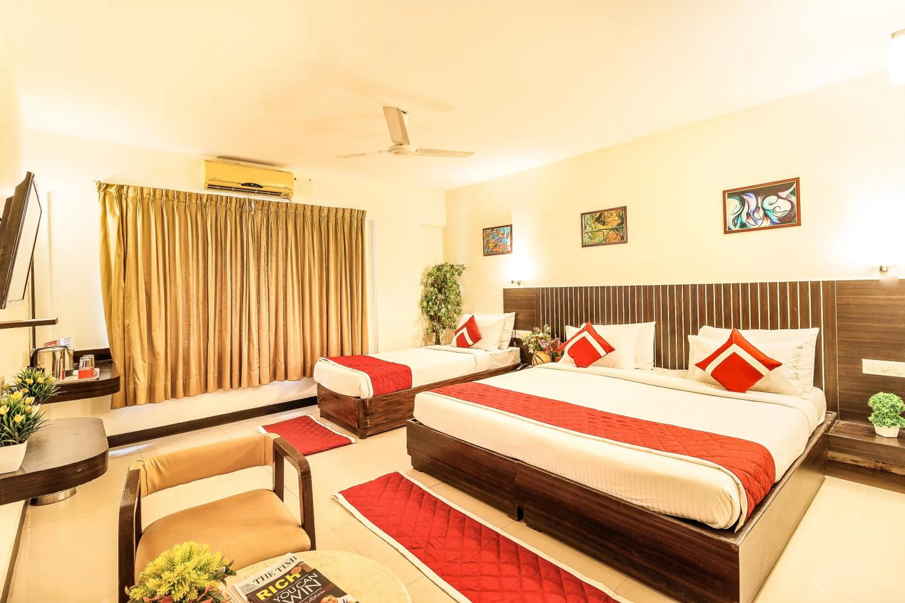 Photo of the whole room, Bed in Octave Himalaya Monarch