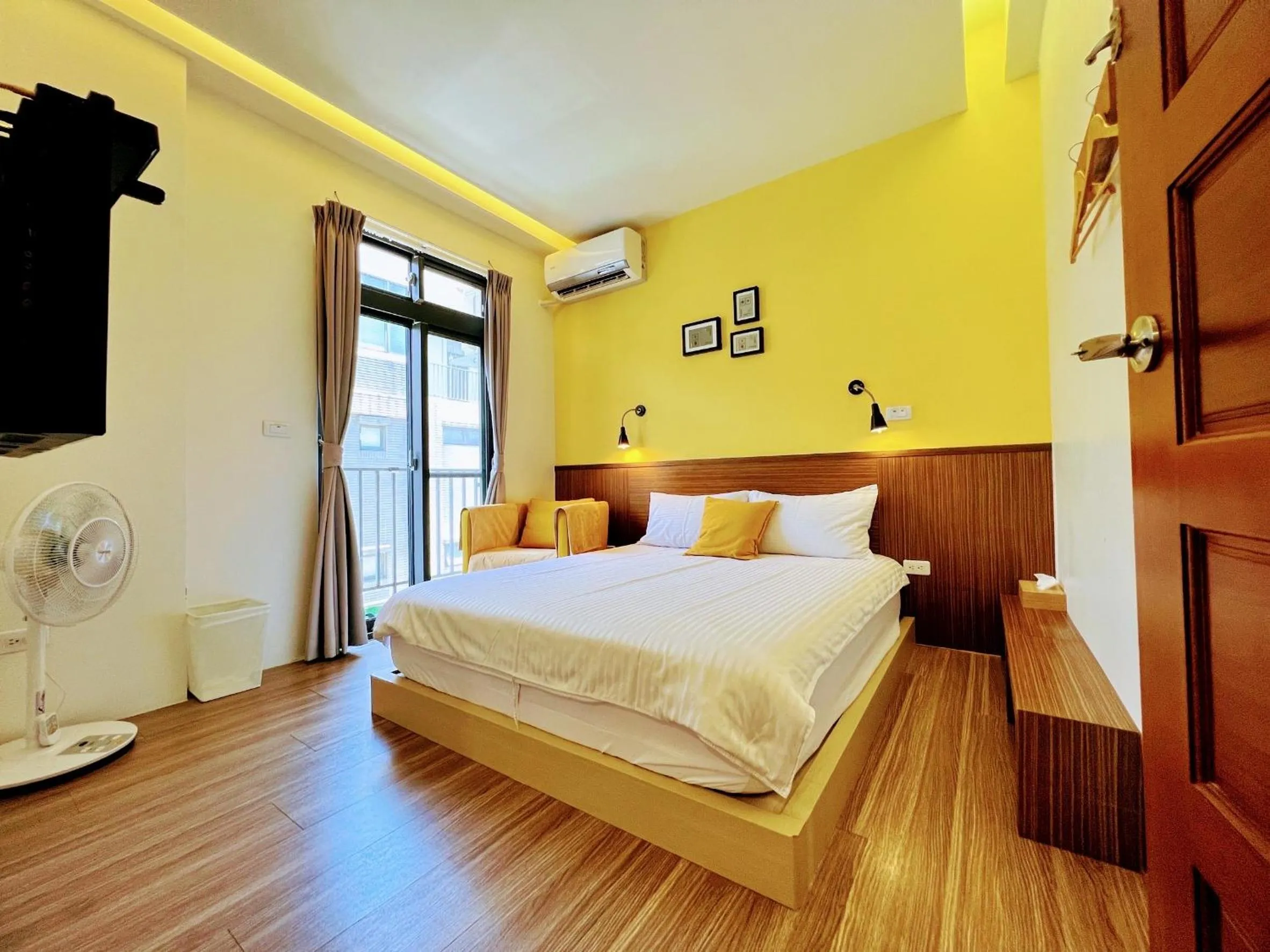 Bed in 極簡旅行民宿 Simple Travel B&B