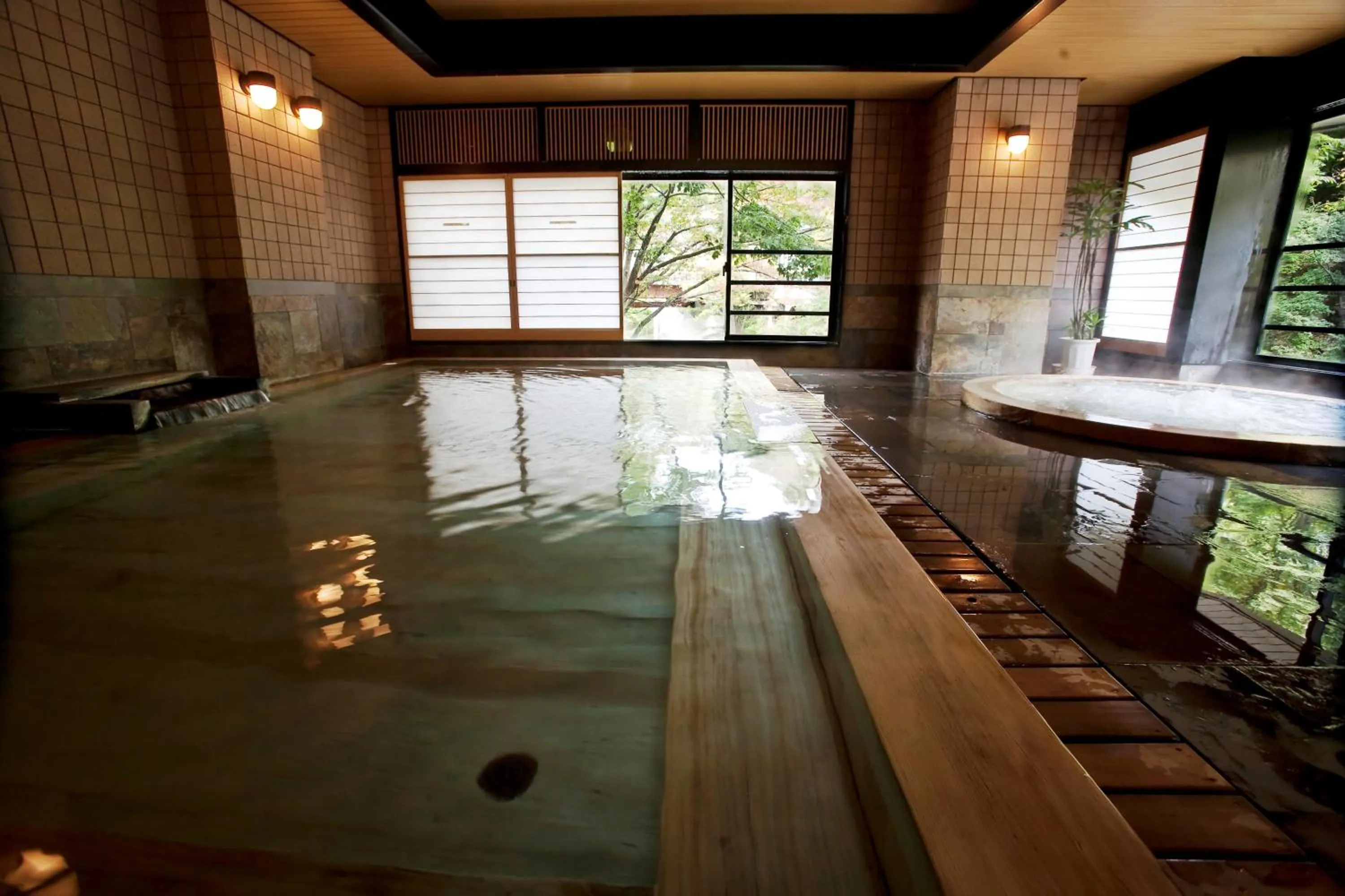 Hot Spring Bath in Minakami Hotel Juraku