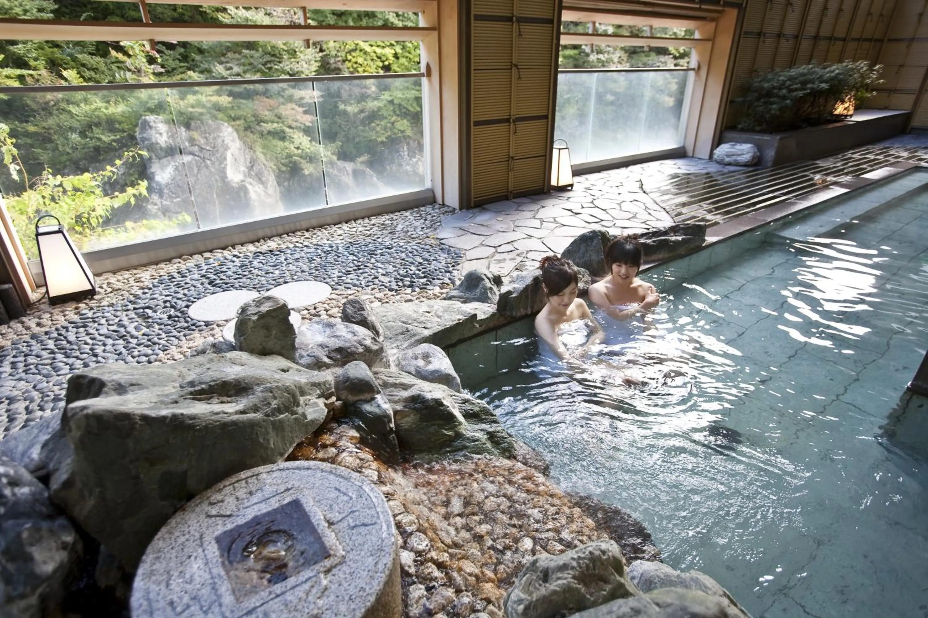 Hot Spring Bath in Minakami Hotel Juraku