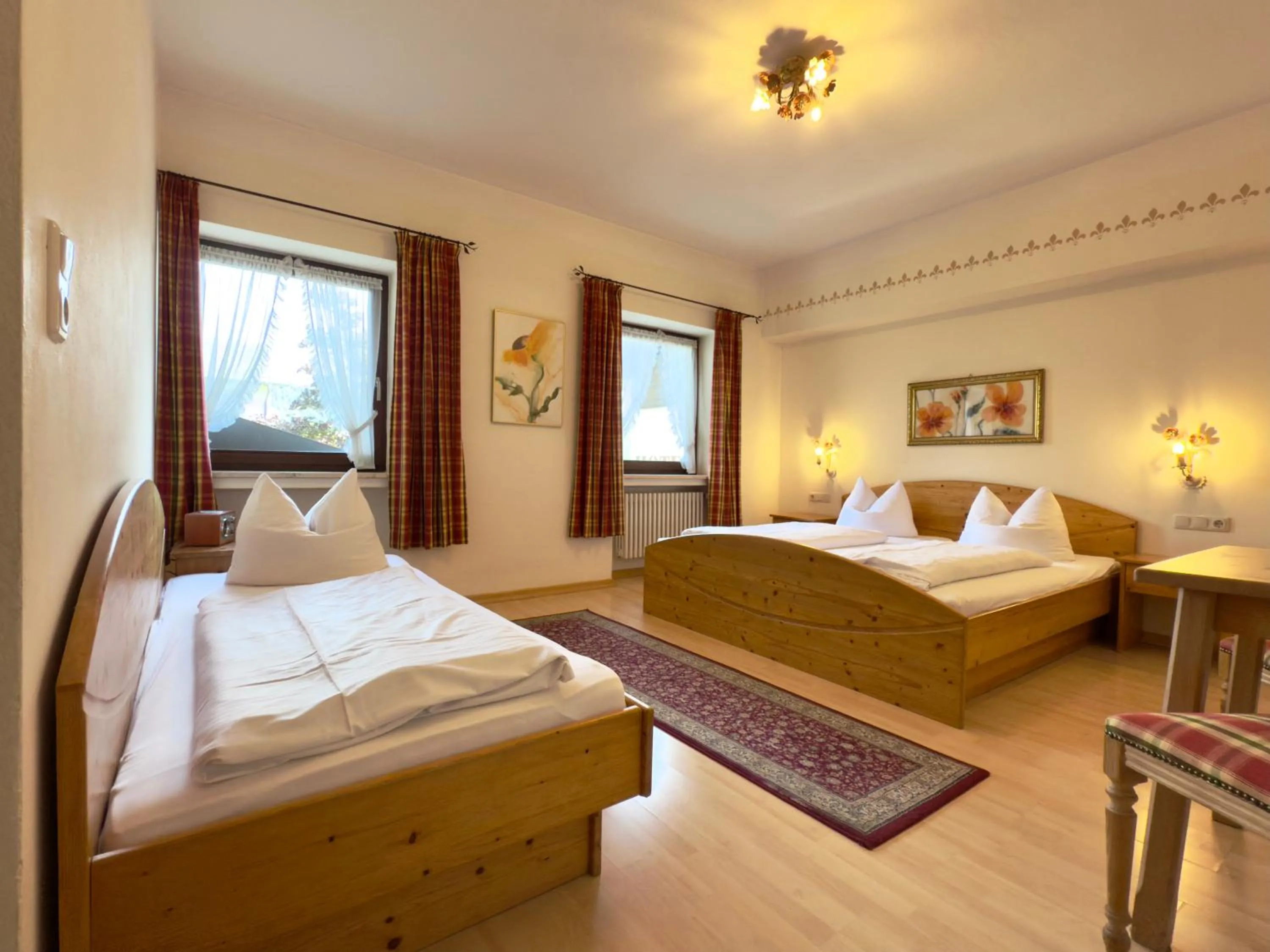 Patio, Bed in Hotel Forsthaus Oberau