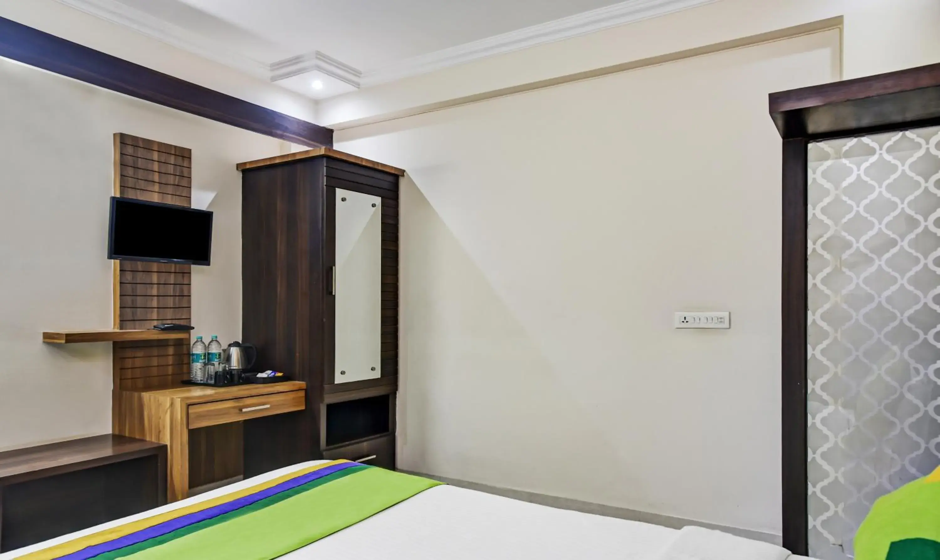 Bedroom, Bed in Treebo Royal Sun Palace MP Nagar Zone 2 Bedroom, Bed in Treebo Royal Sun Palace MP Nagar Zone 2