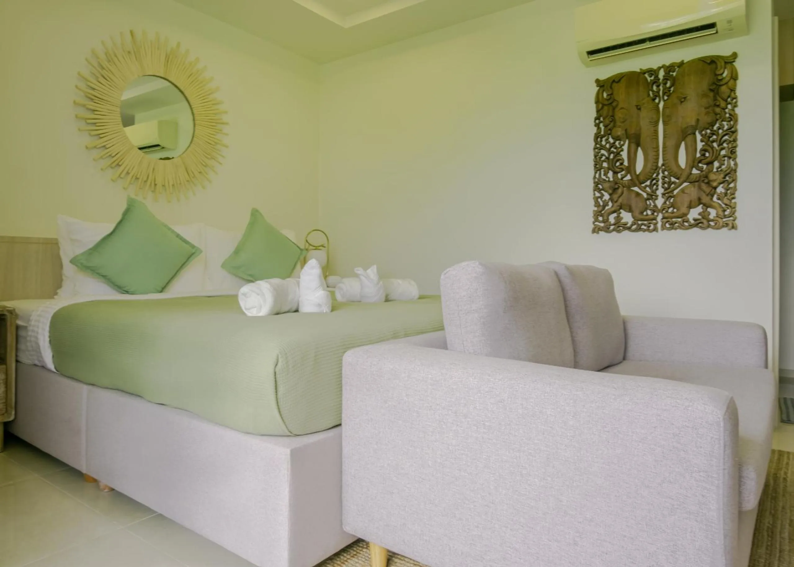 Bed in The Terraza Condotel