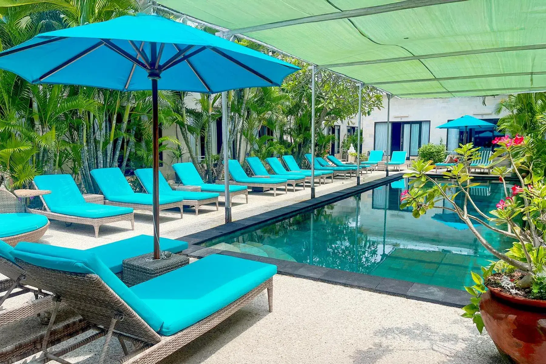 Pool view in Kura Kura Resort Gili Meno Pool view in Kura Kura Resort Gili Meno