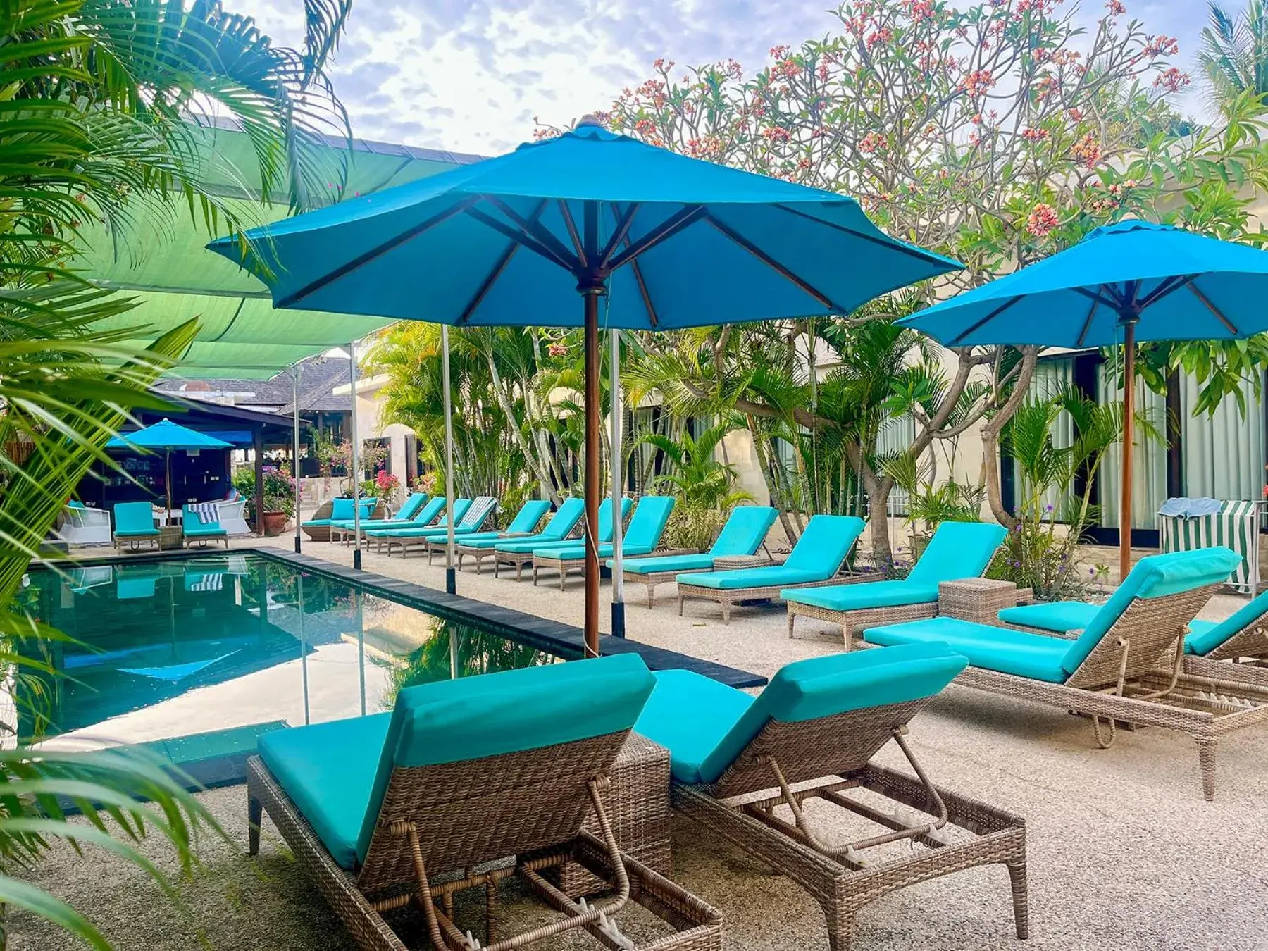 Pool view in Kura Kura Resort Gili Meno Pool view in Kura Kura Resort Gili Meno