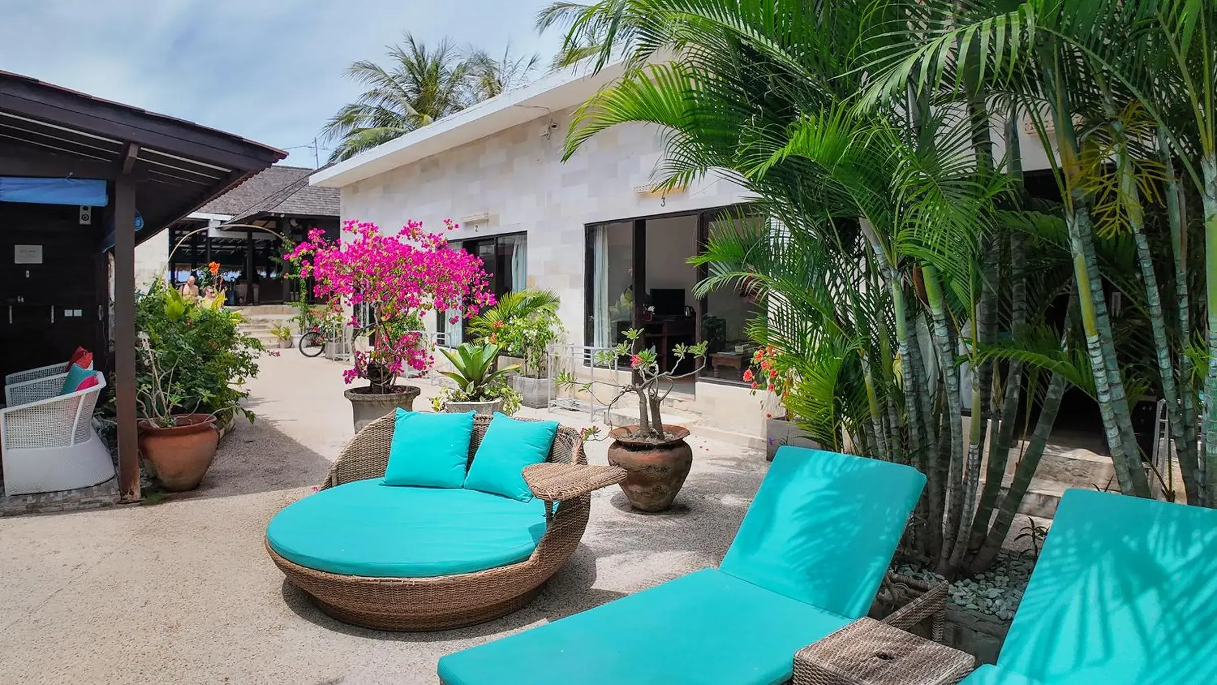 Pool view in Kura Kura Resort Gili Meno Pool view in Kura Kura Resort Gili Meno