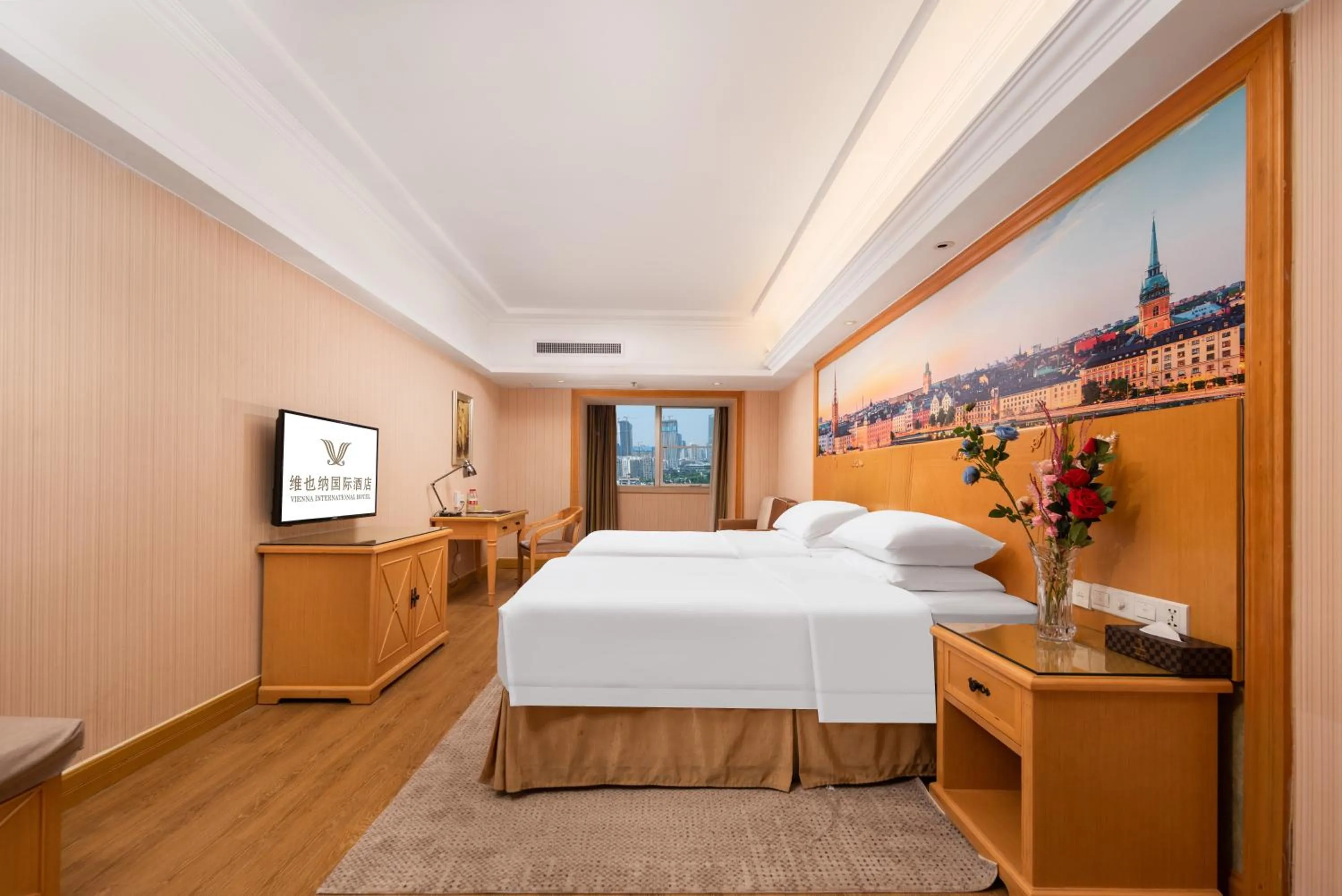Bed in Vienna International Hotel Wuhan Jiefang Avenue
