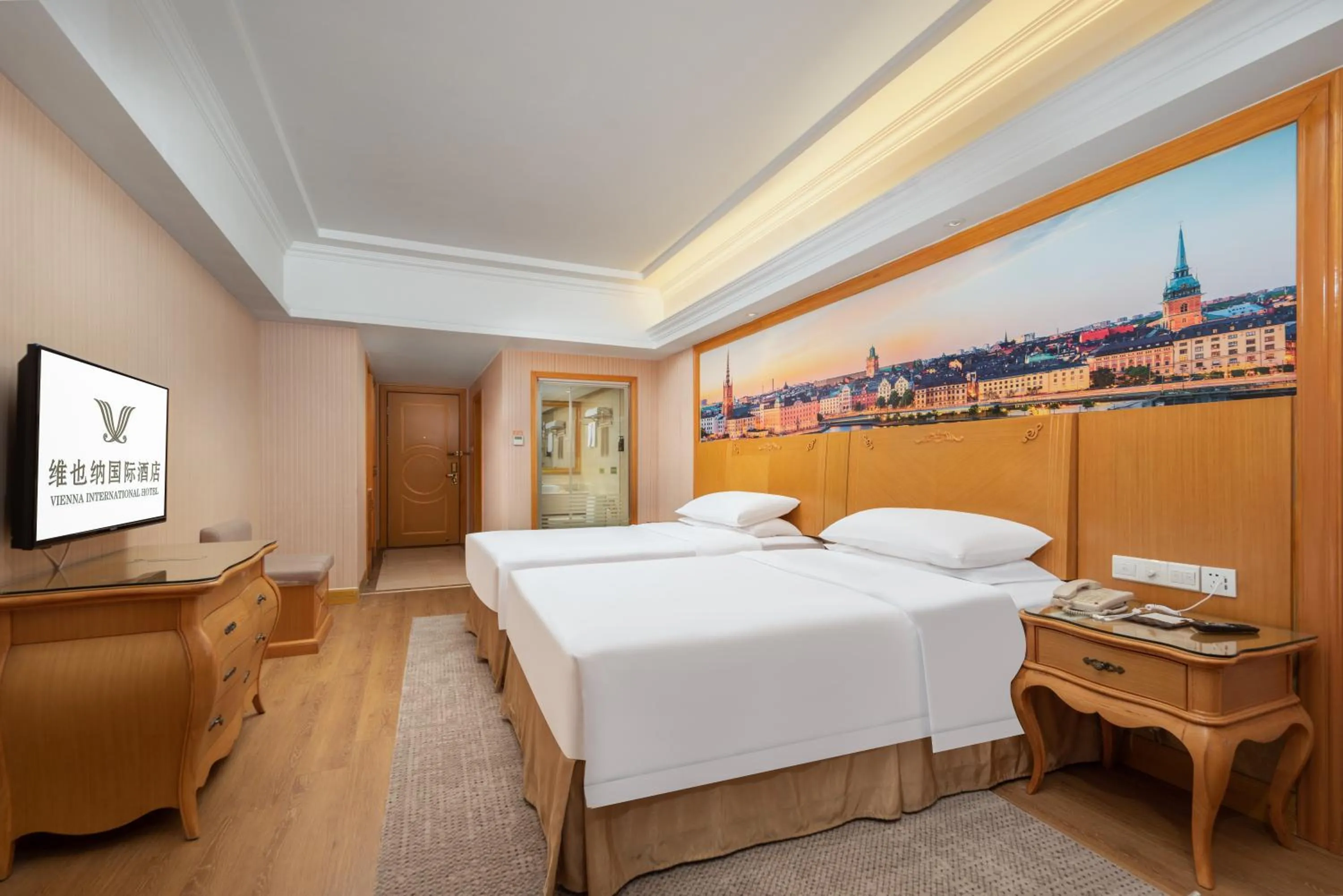 Bed in Vienna International Hotel Wuhan Jiefang Avenue