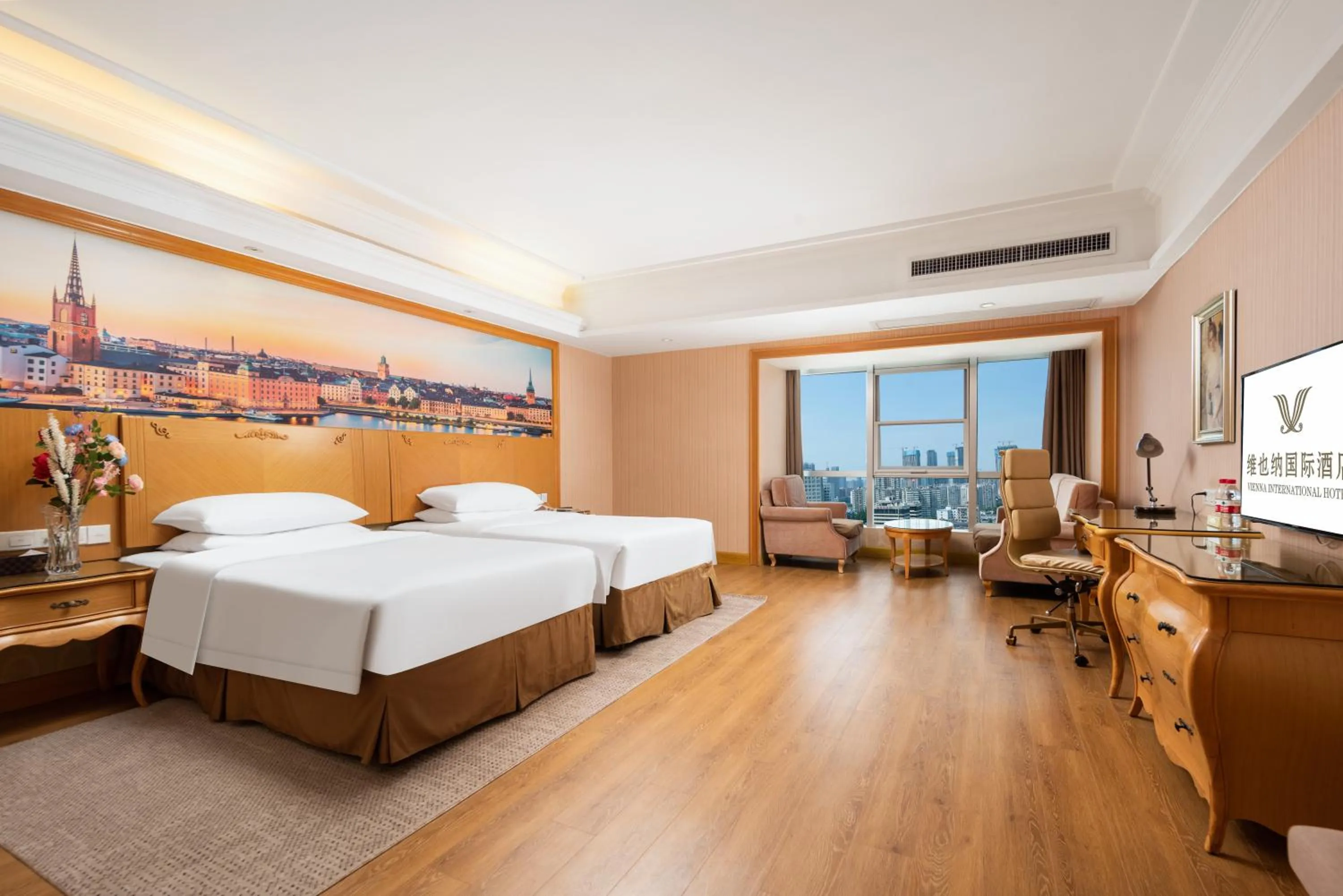 Bed in Vienna International Hotel Wuhan Jiefang Avenue