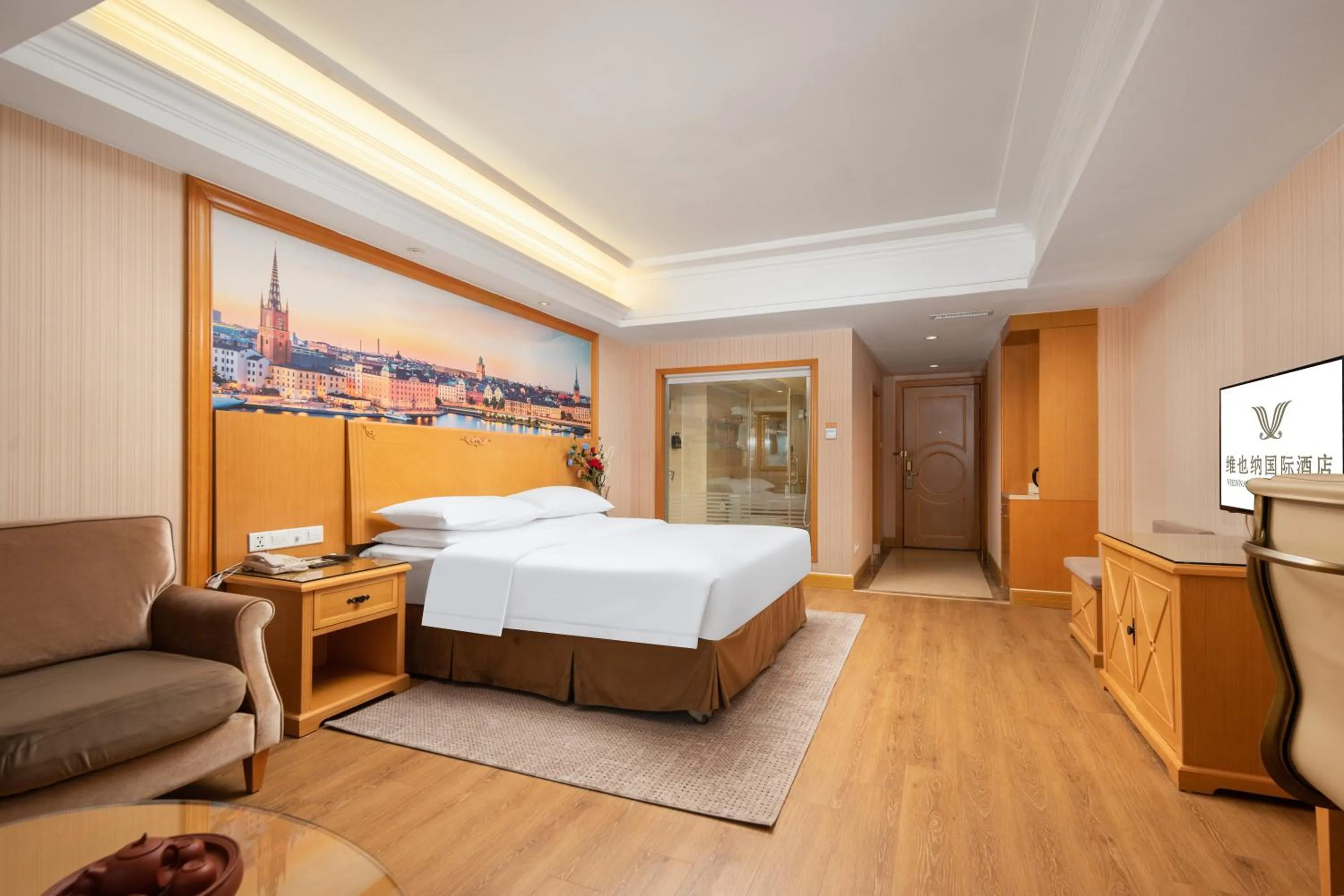 Bed in Vienna International Hotel Wuhan Jiefang Avenue