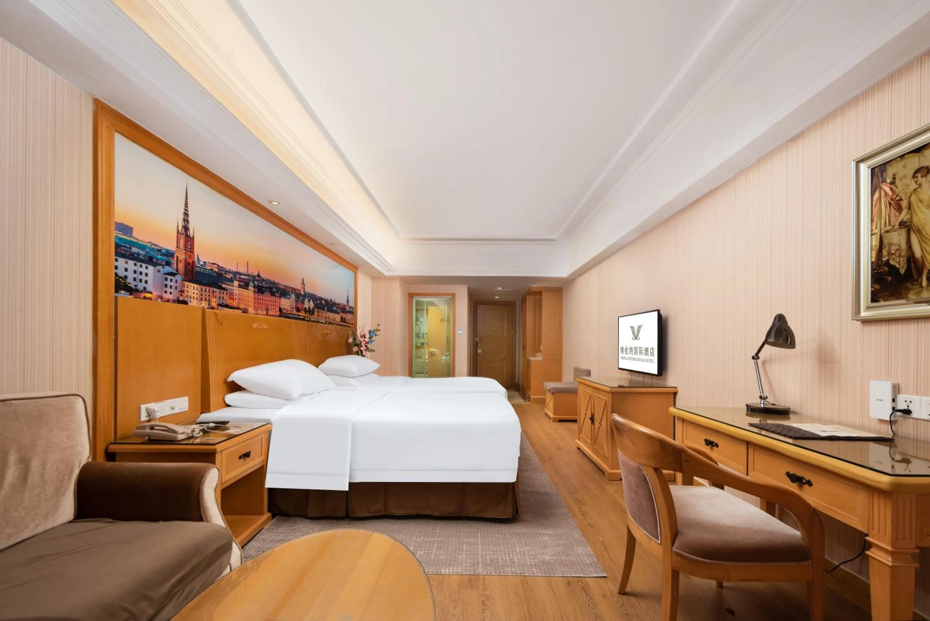 Bed in Vienna International Hotel Wuhan Jiefang Avenue