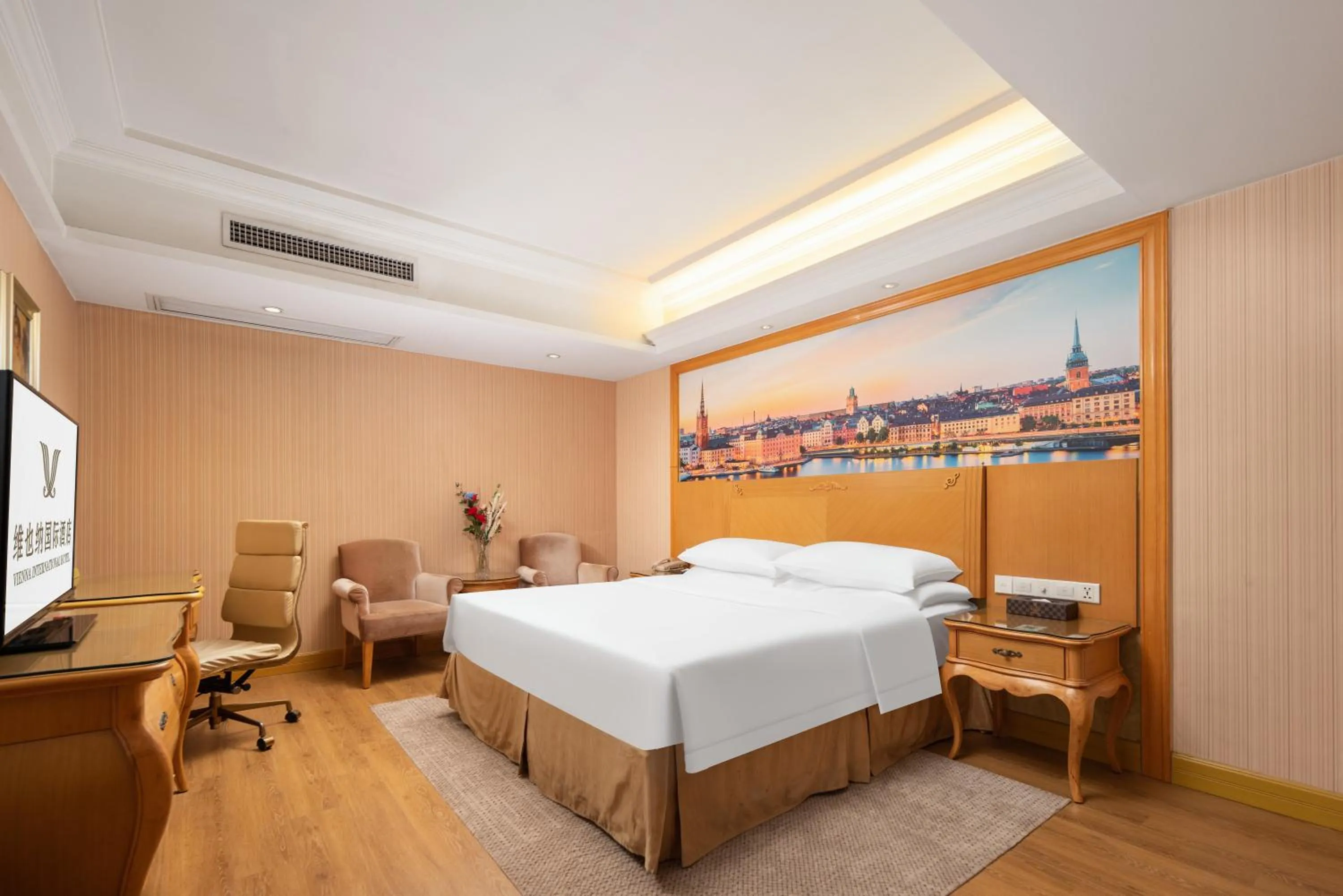 Bed in Vienna International Hotel Wuhan Jiefang Avenue