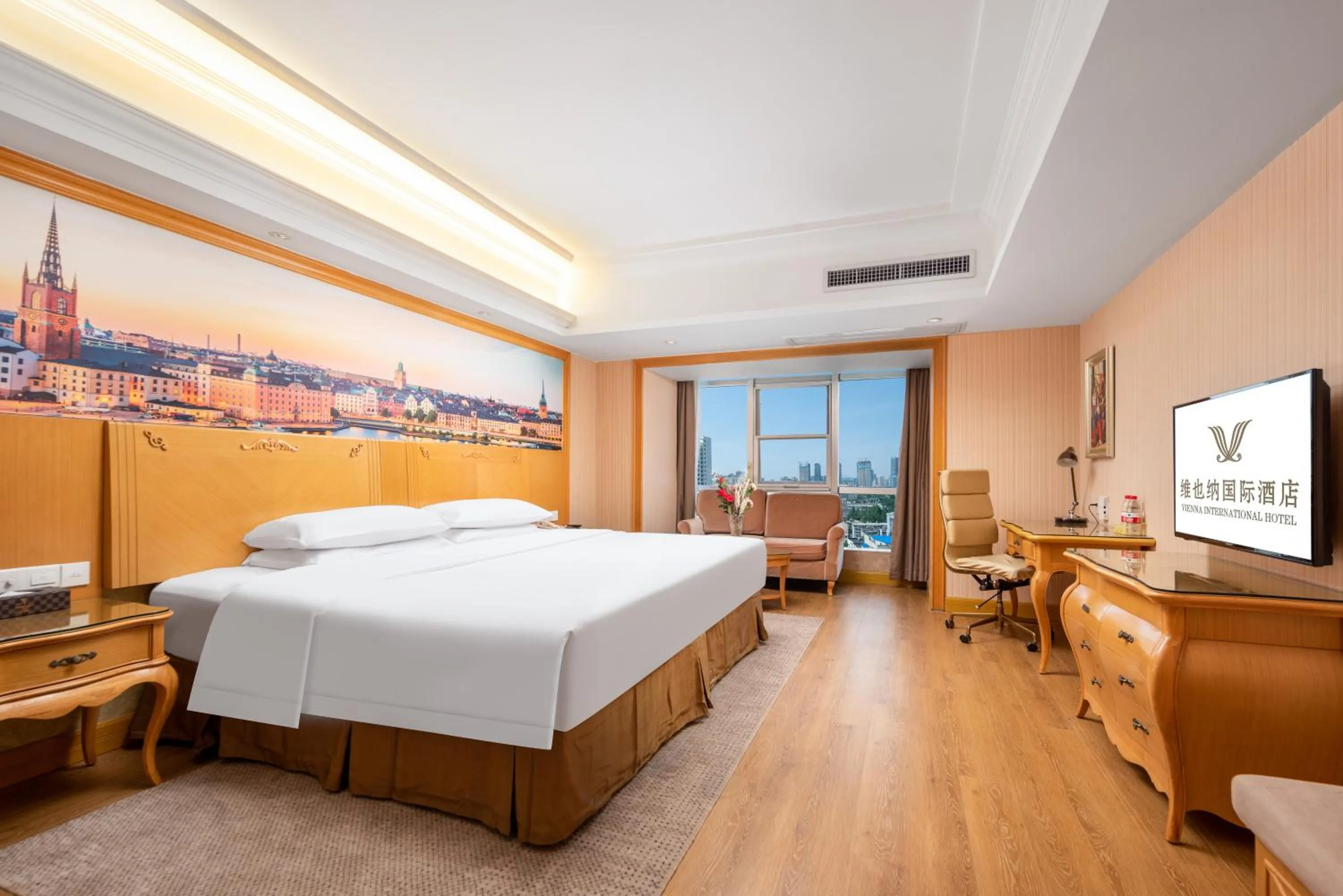 Bed in Vienna International Hotel Wuhan Jiefang Avenue