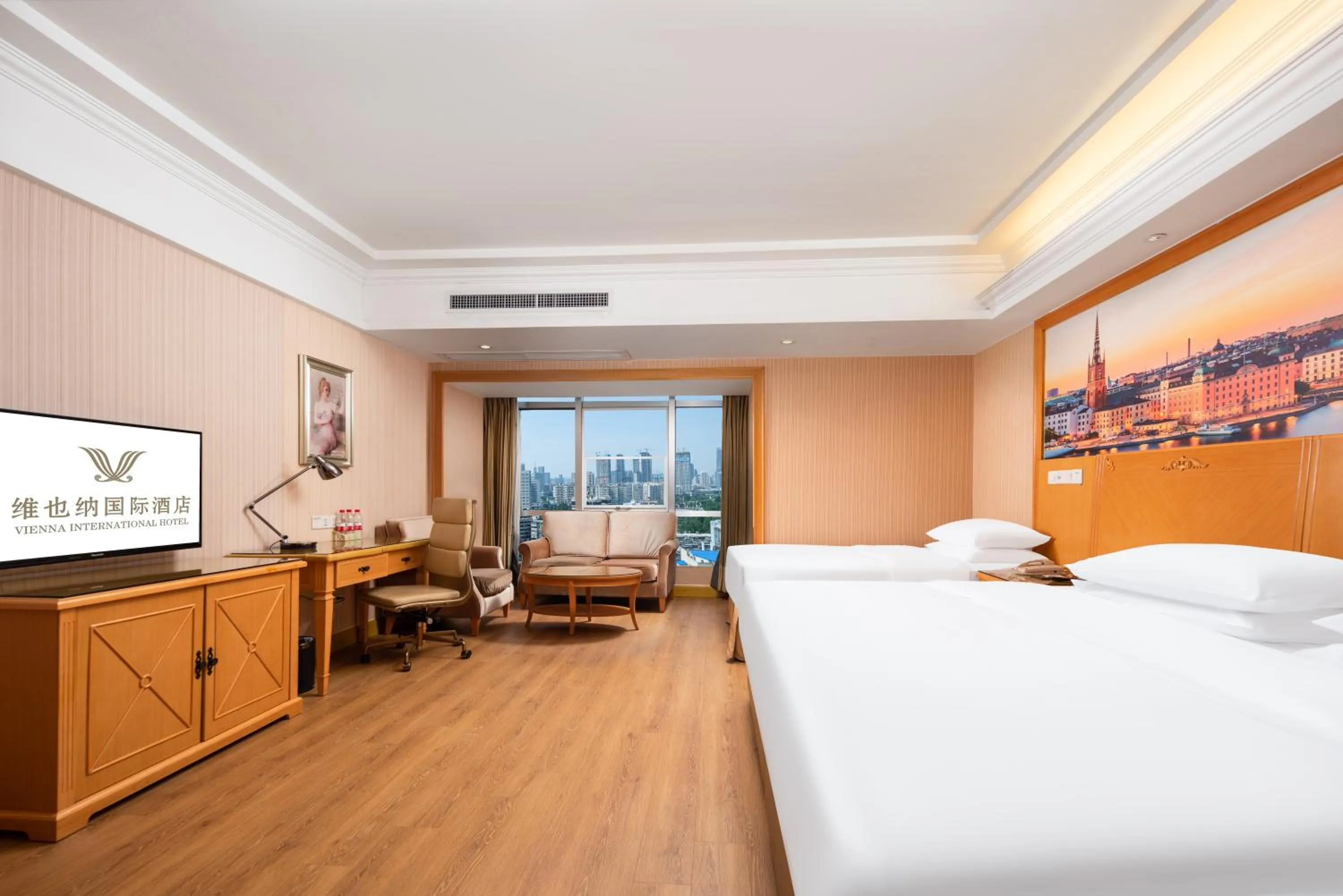 Bed in Vienna International Hotel Wuhan Jiefang Avenue