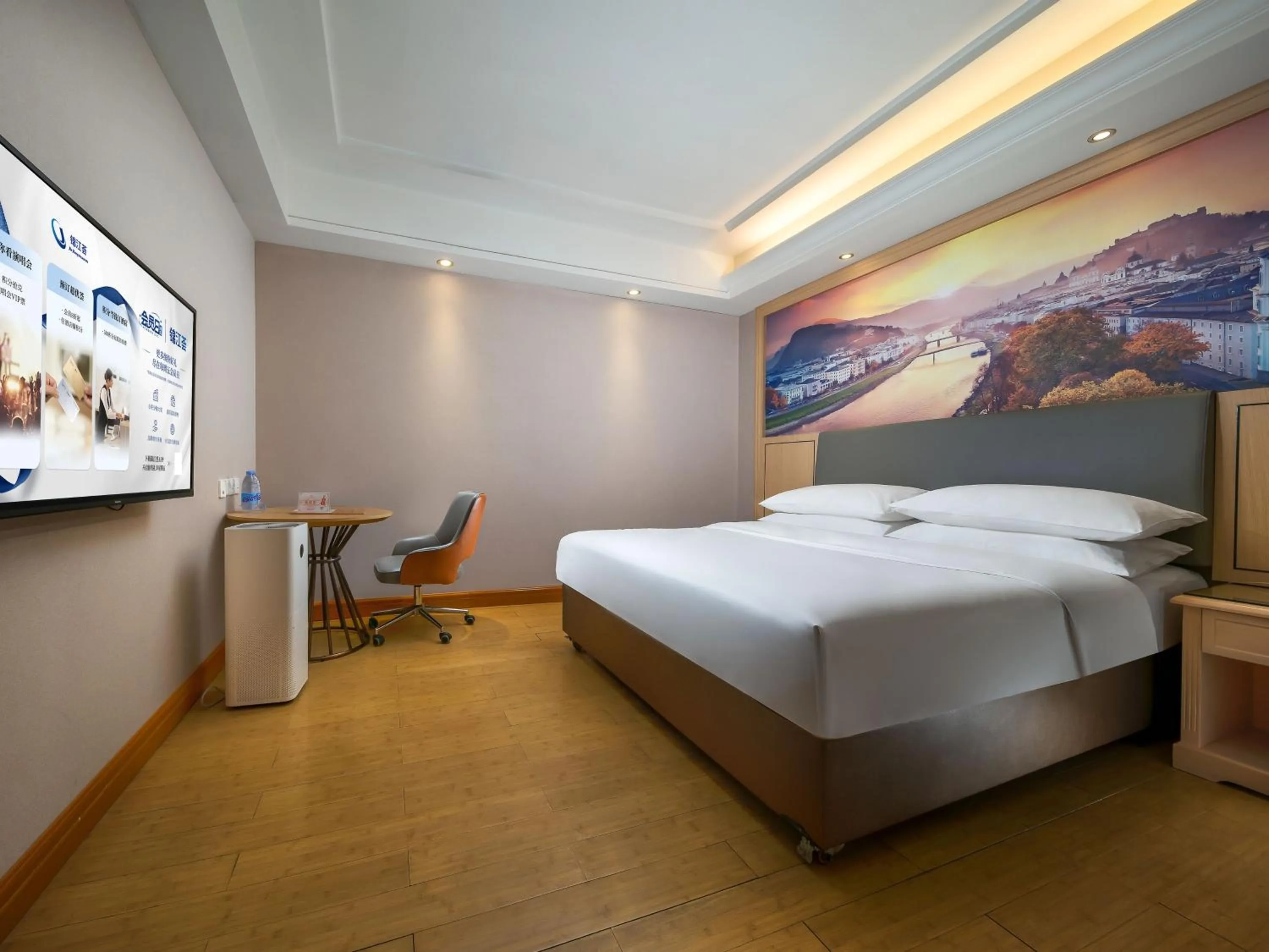 Bed in Vienna Hotel Shenzhen Henggang Cuihu Shangzhuang