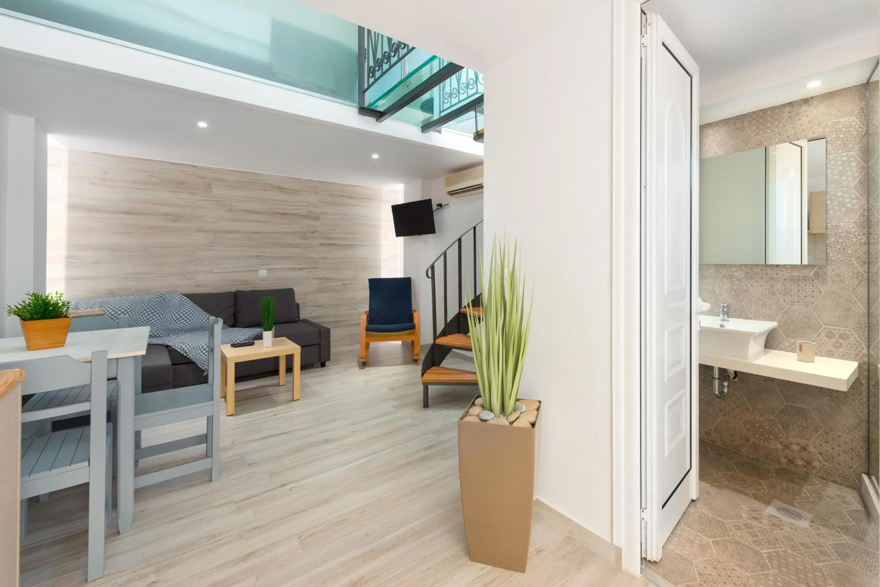 Living room in Pefkos View Suites & Maisonette Living room in Pefkos View Suites & Maisonette