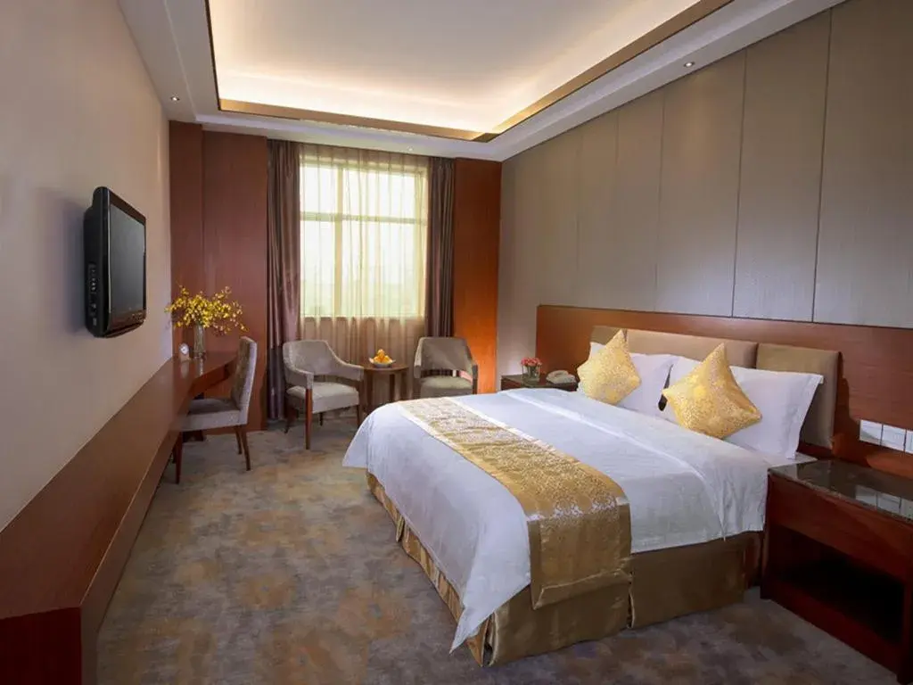 Bed in Vienna Hotel Dongguan Tangxia Guanlan Lake Golf Club Bed in Vienna Hotel Dongguan Tangxia Guanlan Lake Golf Club