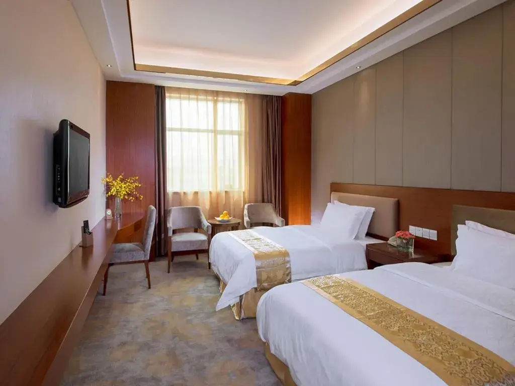 Bed in Vienna Hotel Dongguan Tangxia Guanlan Lake Golf Club Bed in Vienna Hotel Dongguan Tangxia Guanlan Lake Golf Club