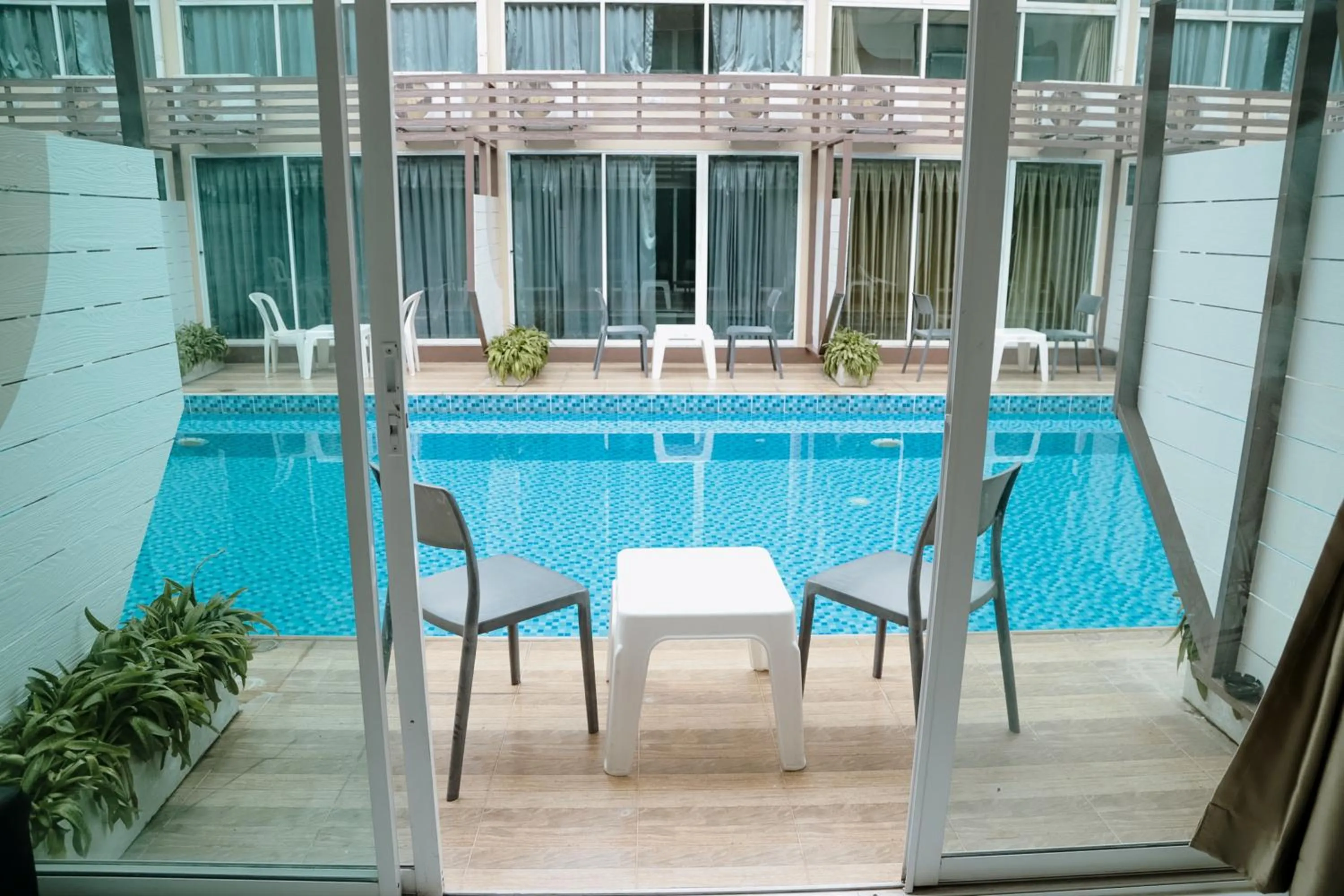 Balcony/Terrace in Full Stop Pool Villa Don Mueang