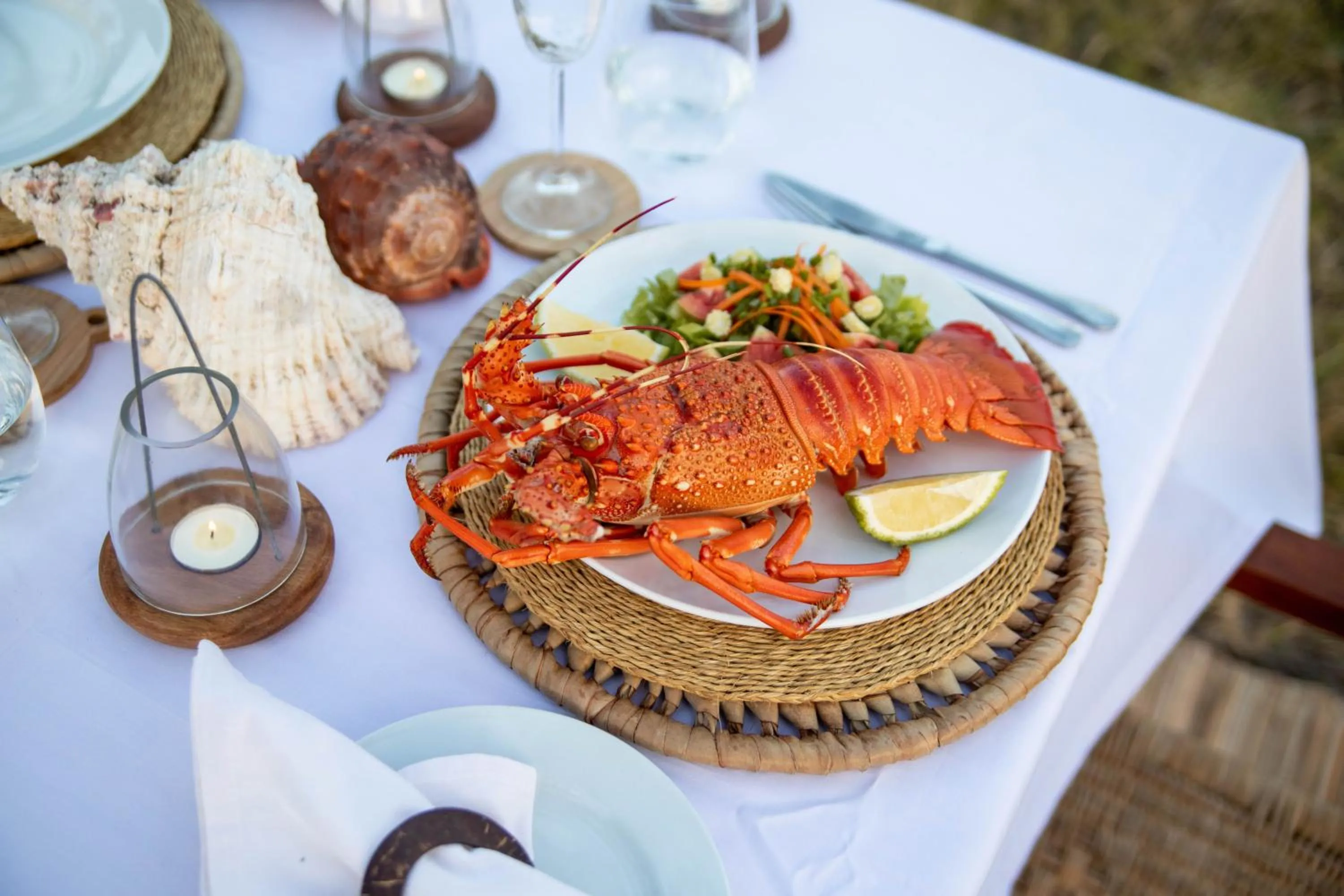 Food close-up in Travessia Beach Lodge