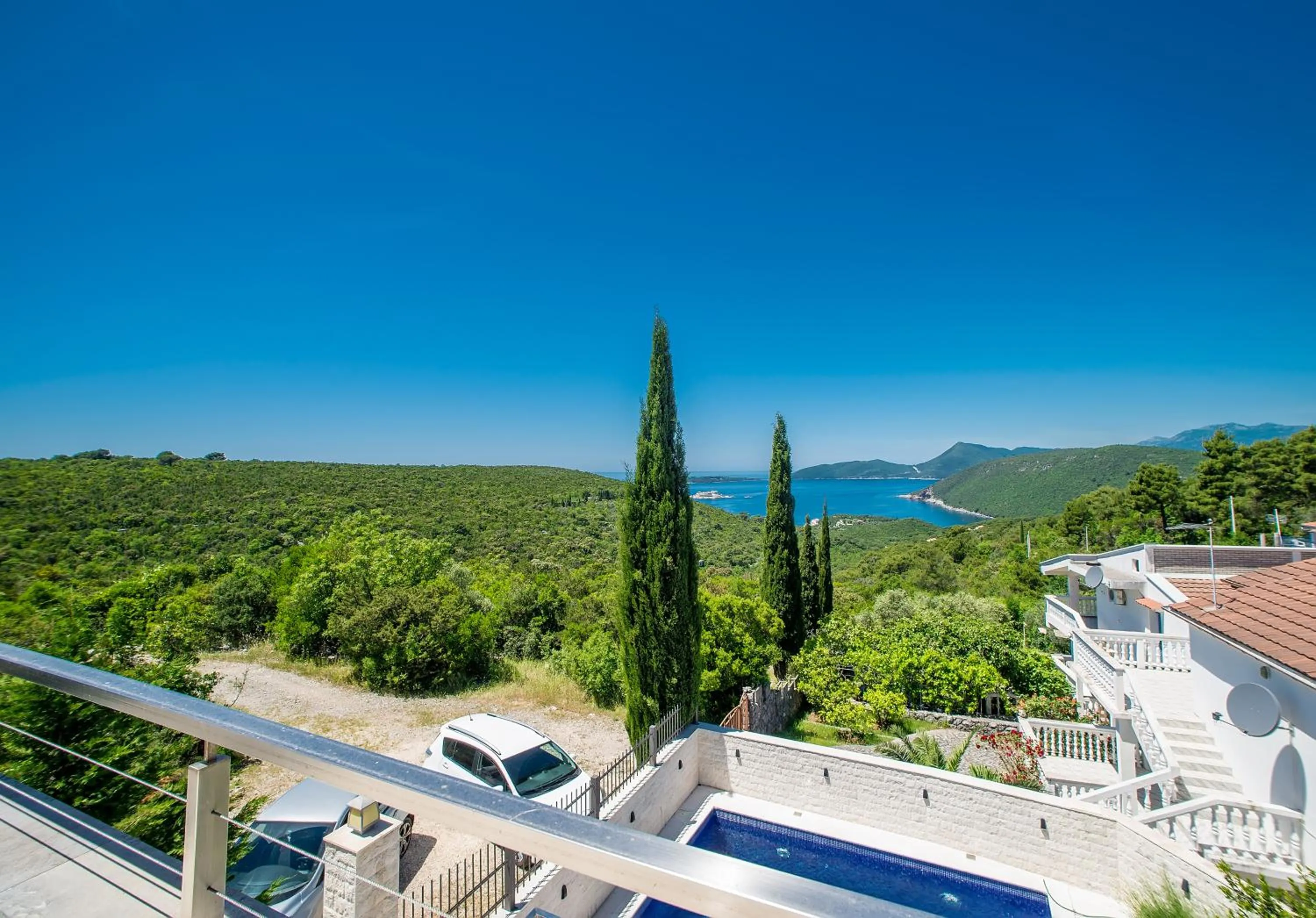 Balcony/Terrace in Villa Luštica, Spacious 4-Bedroom Villa with Private Pool