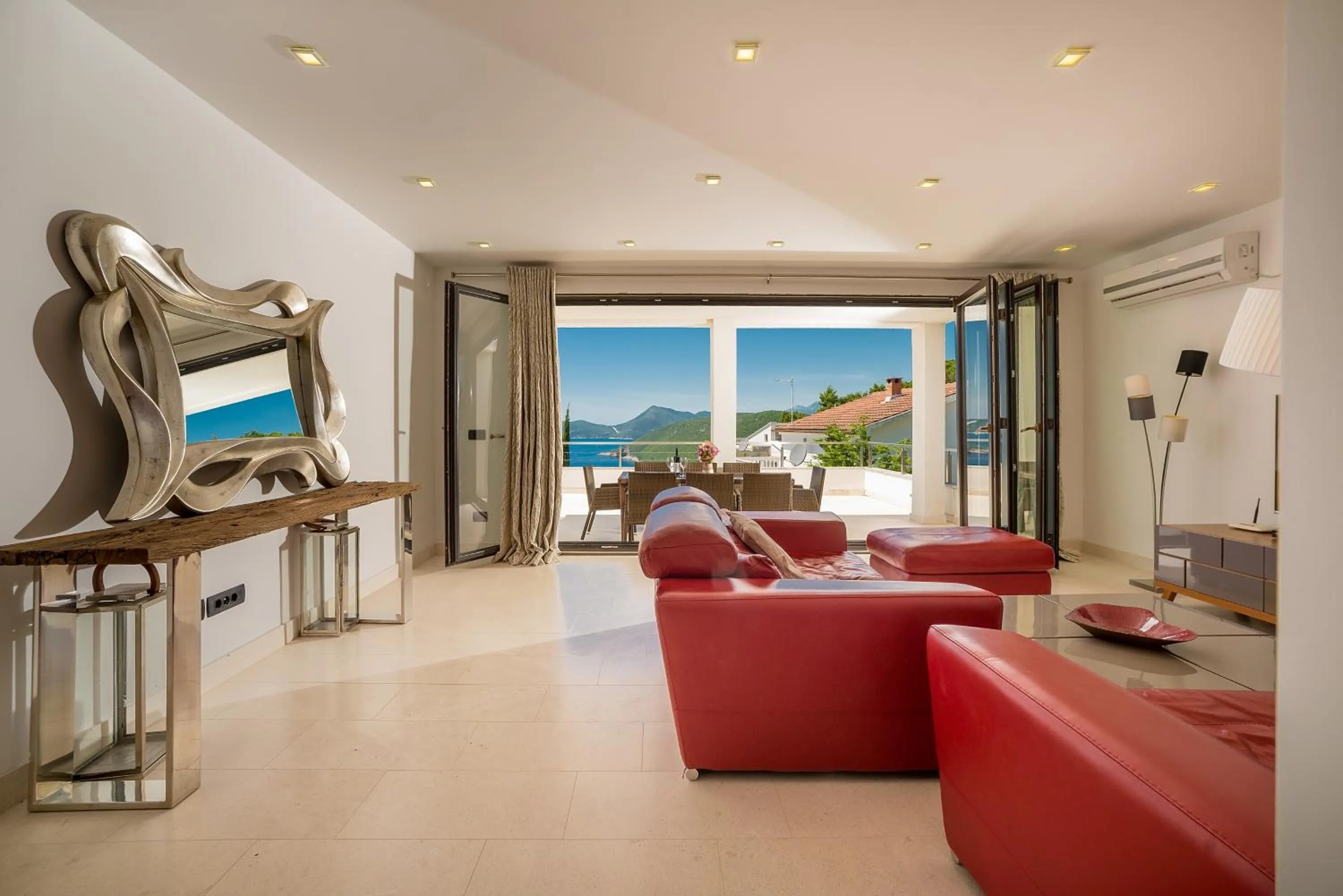 TV and multimedia in Villa Luštica, Spacious 4-Bedroom Villa with Private Pool