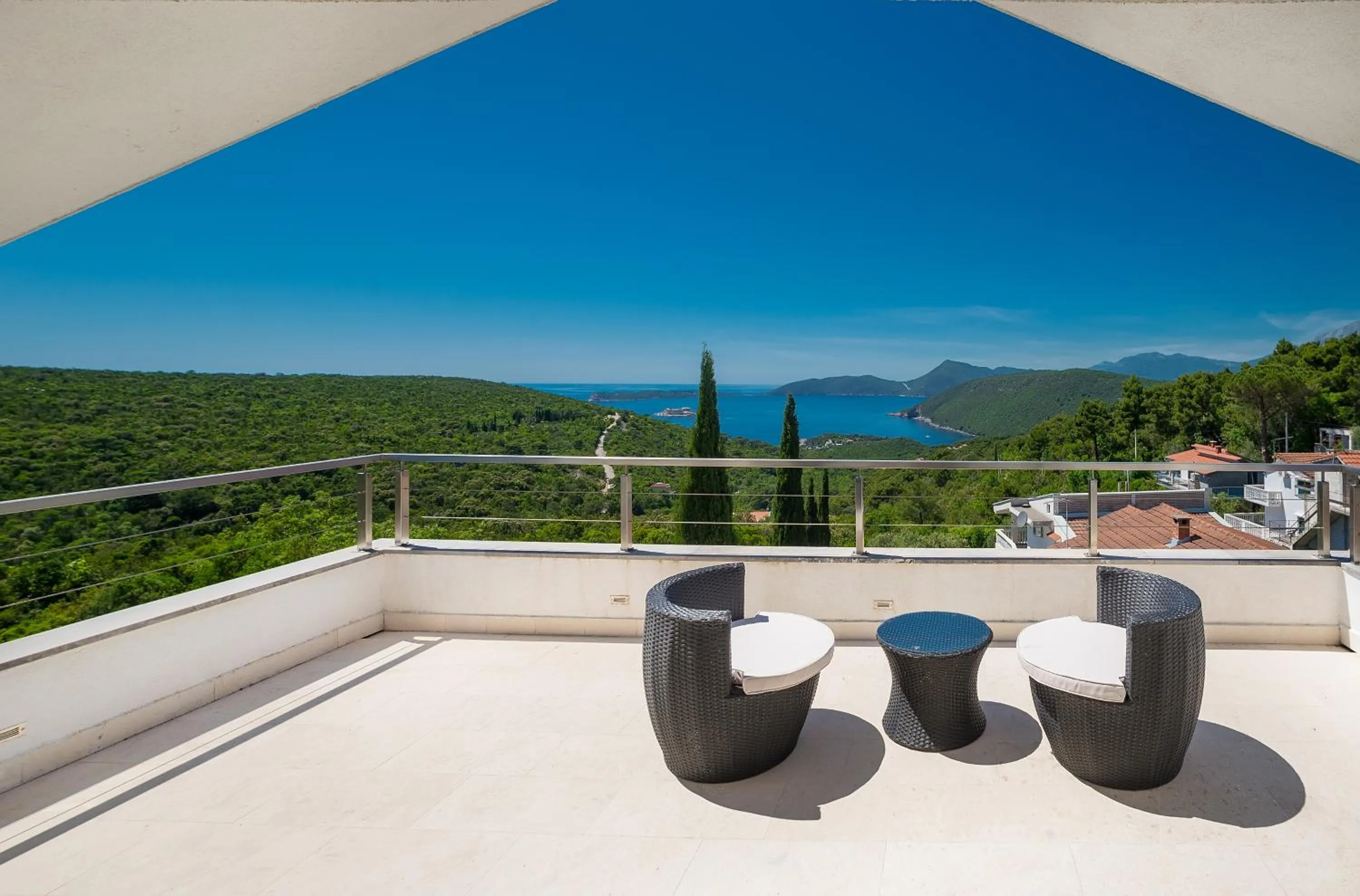 Patio in Villa Luštica, Spacious 4-Bedroom Villa with Private Pool