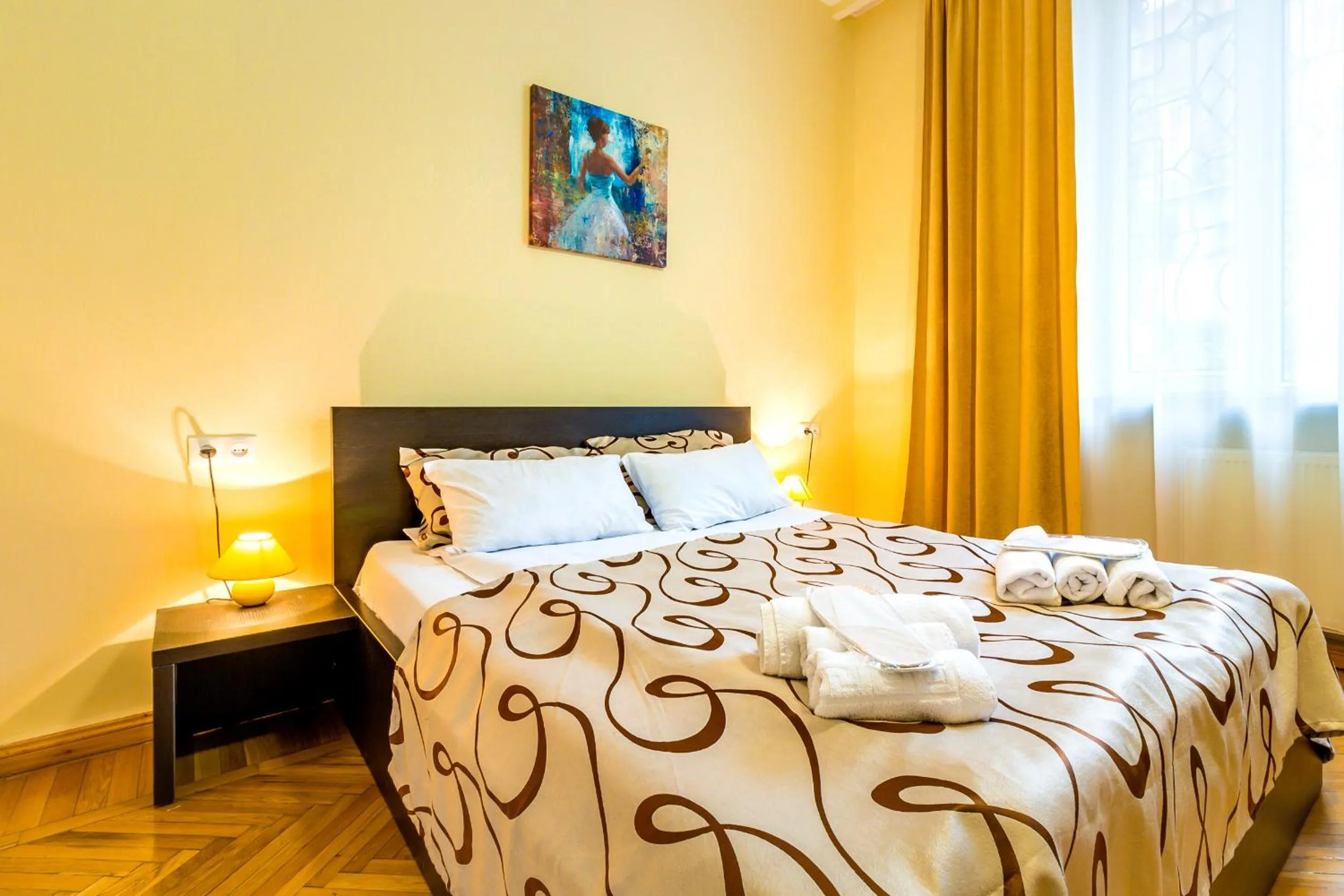 Bed in V Park Hotel