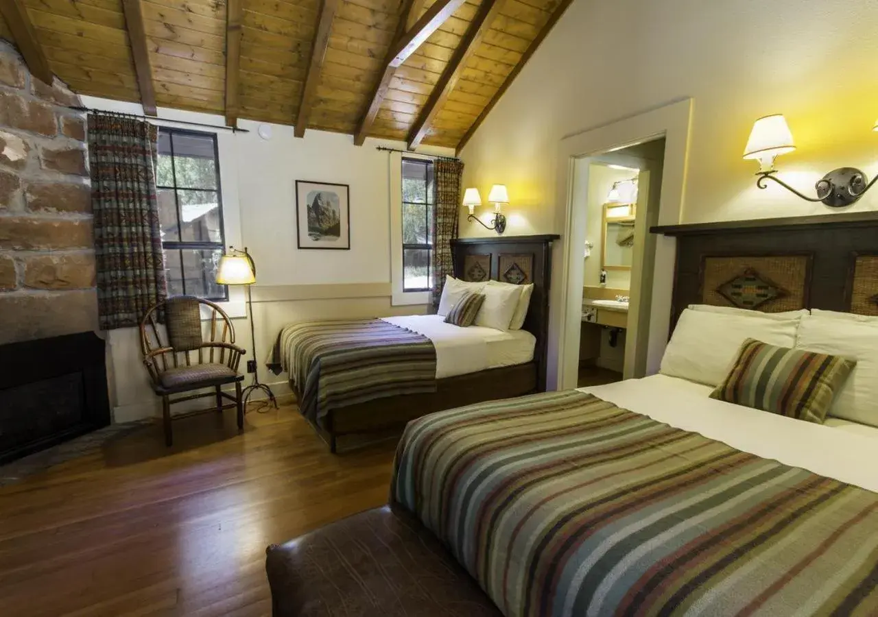 Bed in Zion Lodge - Inside the Park Bed in Zion Lodge - Inside the Park