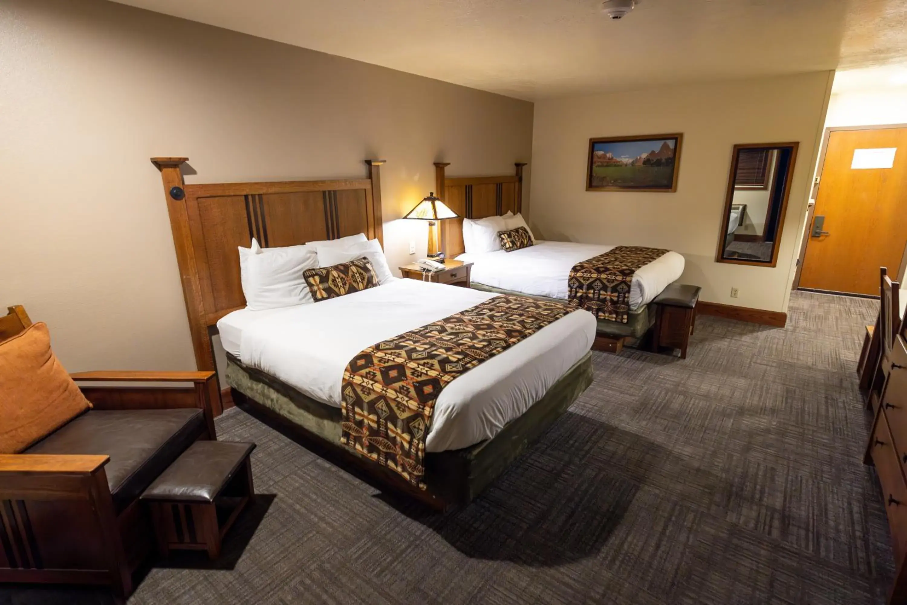 Bedroom, Bed in Zion Lodge - Inside the Park Bedroom, Bed in Zion Lodge - Inside the Park