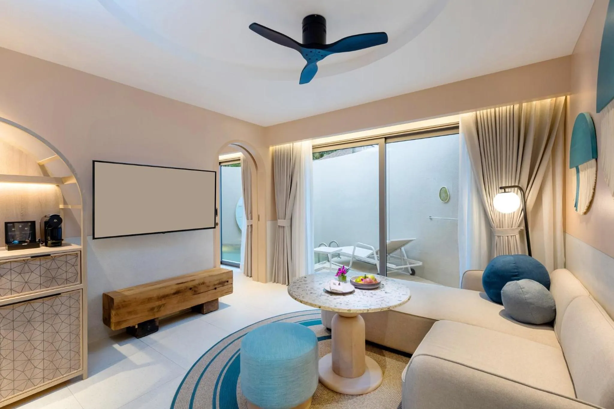 Living room, Bed in Centara Karon Villas Phuket