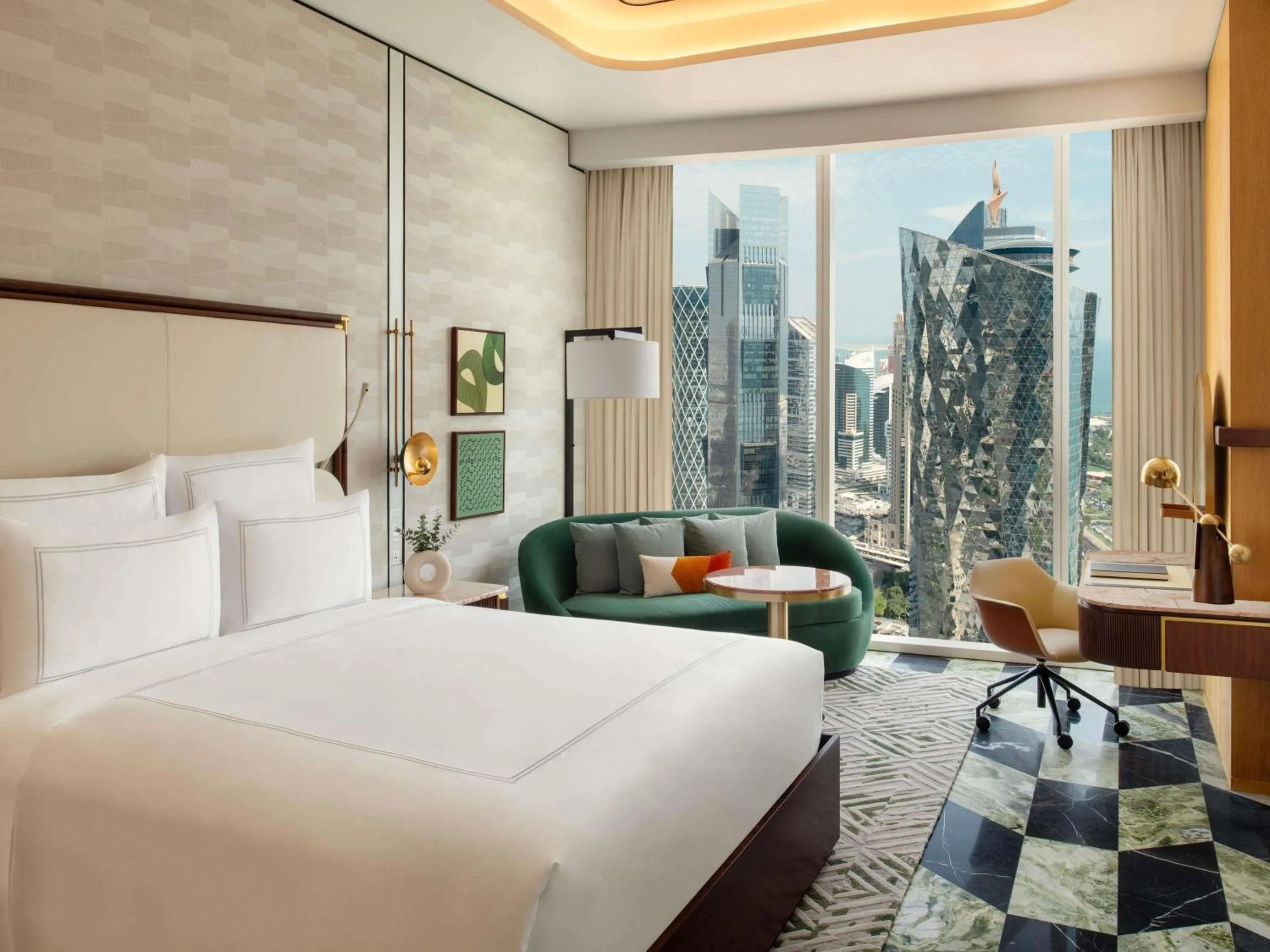 Bedroom, Bed in Swissôtel Corniche Park Towers Doha