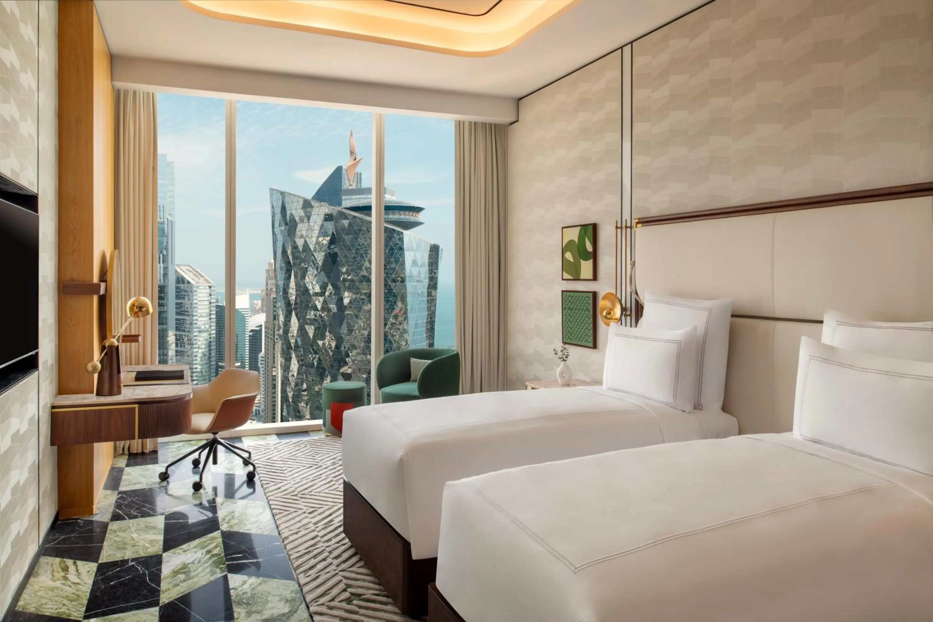 Bedroom, Bed in Swissôtel Corniche Park Towers Doha