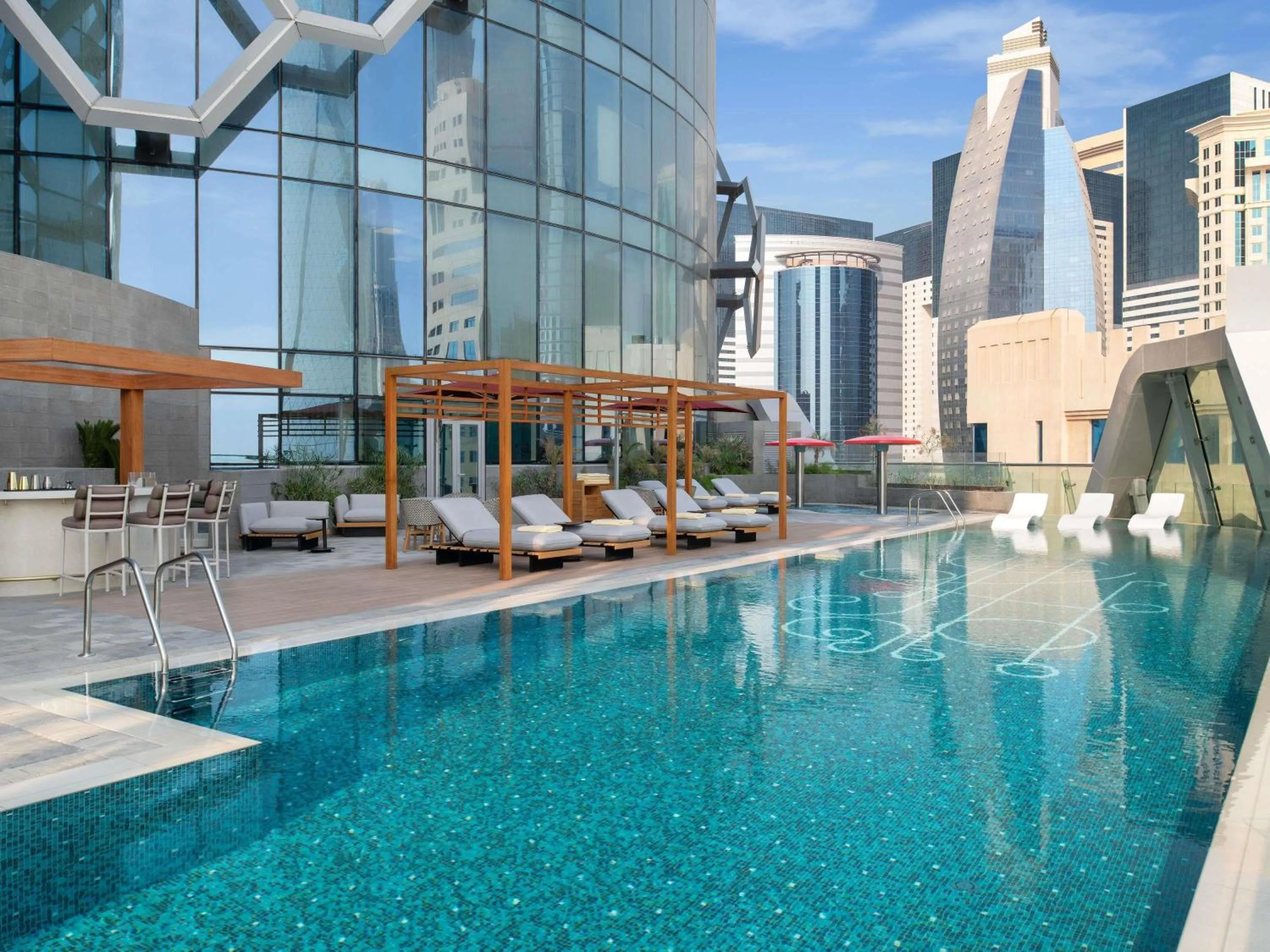 Property building in Swissôtel Corniche Park Towers Doha