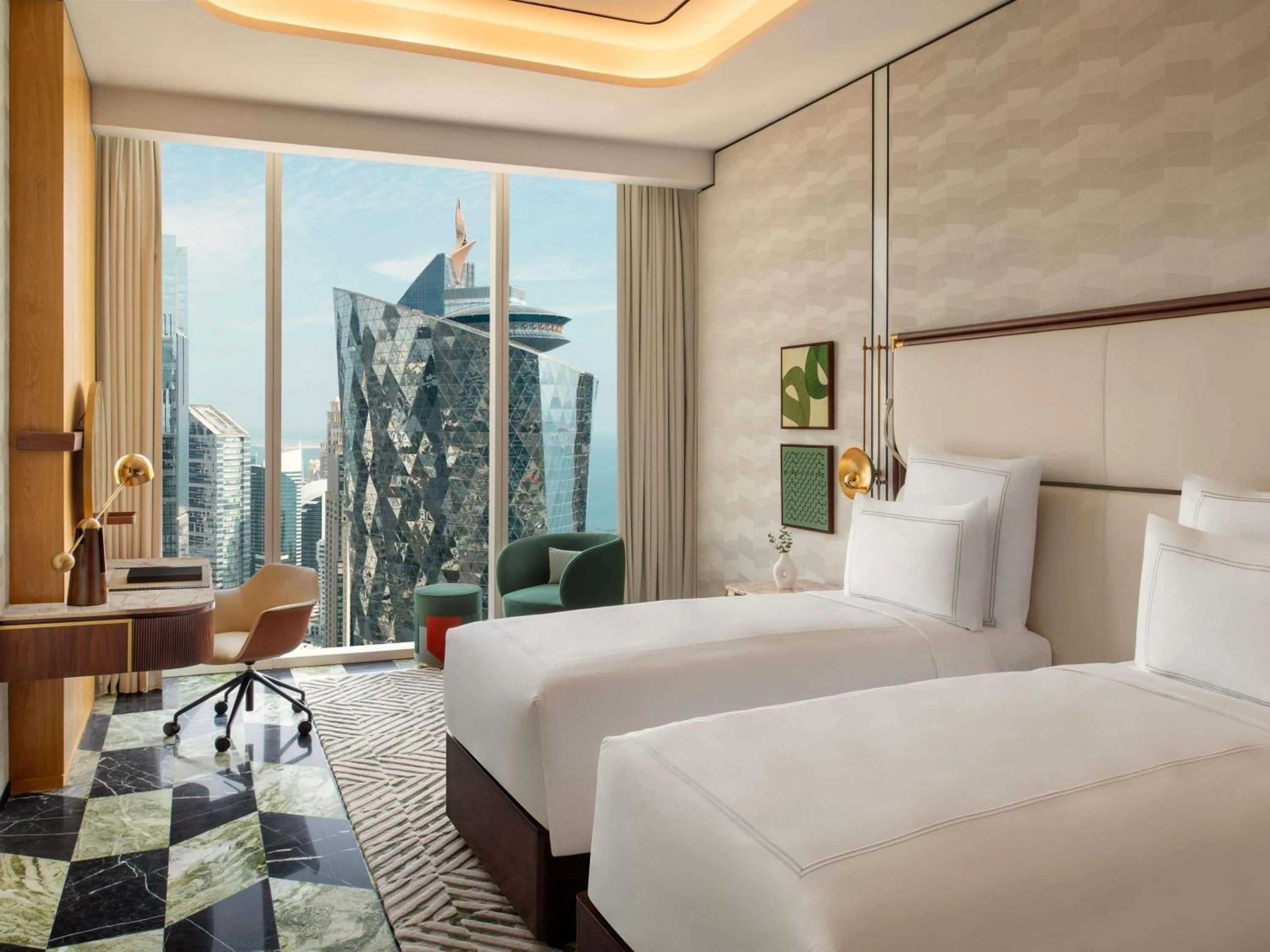 Bedroom, Bed in Swissôtel Corniche Park Towers Doha