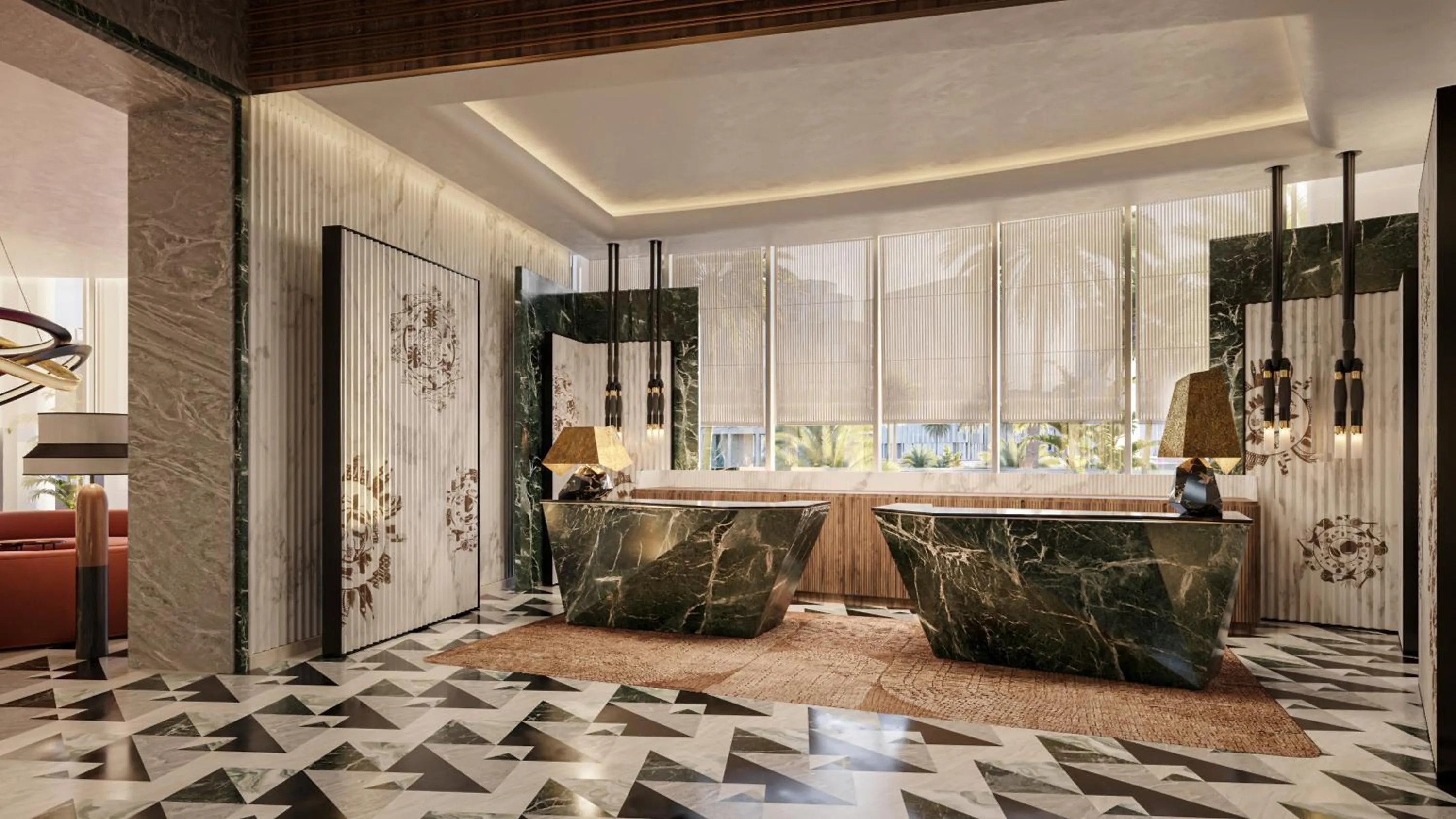 Lobby or reception in Swissôtel Corniche Park Towers Doha