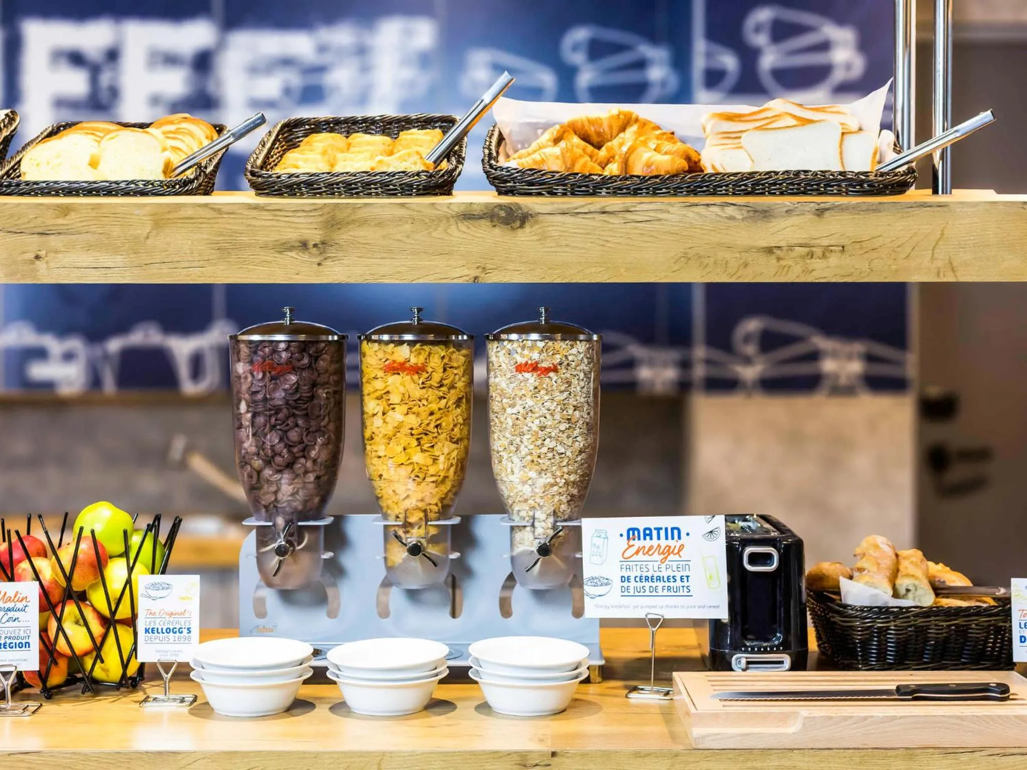 Buffet breakfast in ibis budget Paris Coeur d'Orly Airport