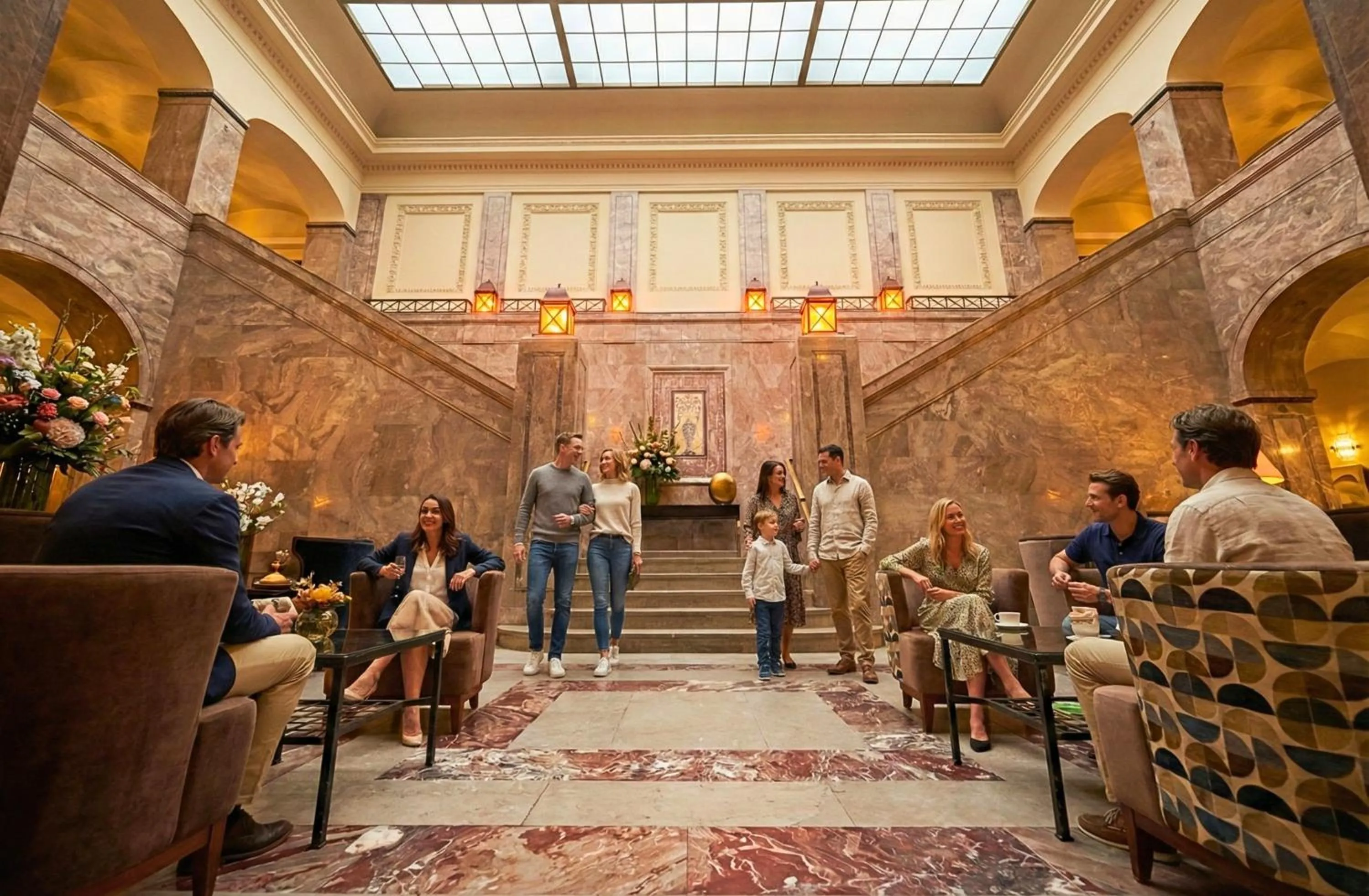 Lobby or reception in H24 Parkhotel Thale
