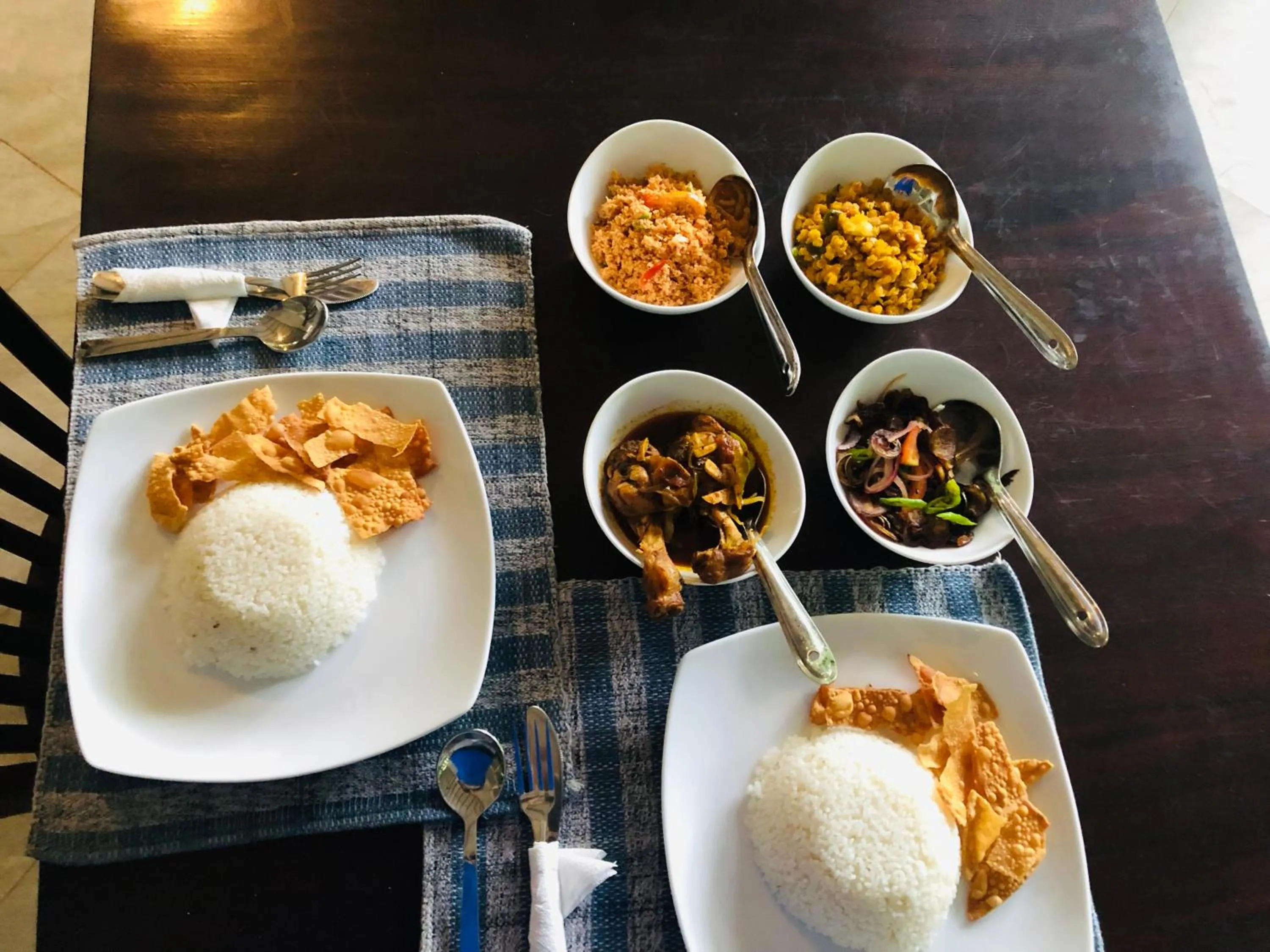 Breakfast in Tinara River Inn, Weligama