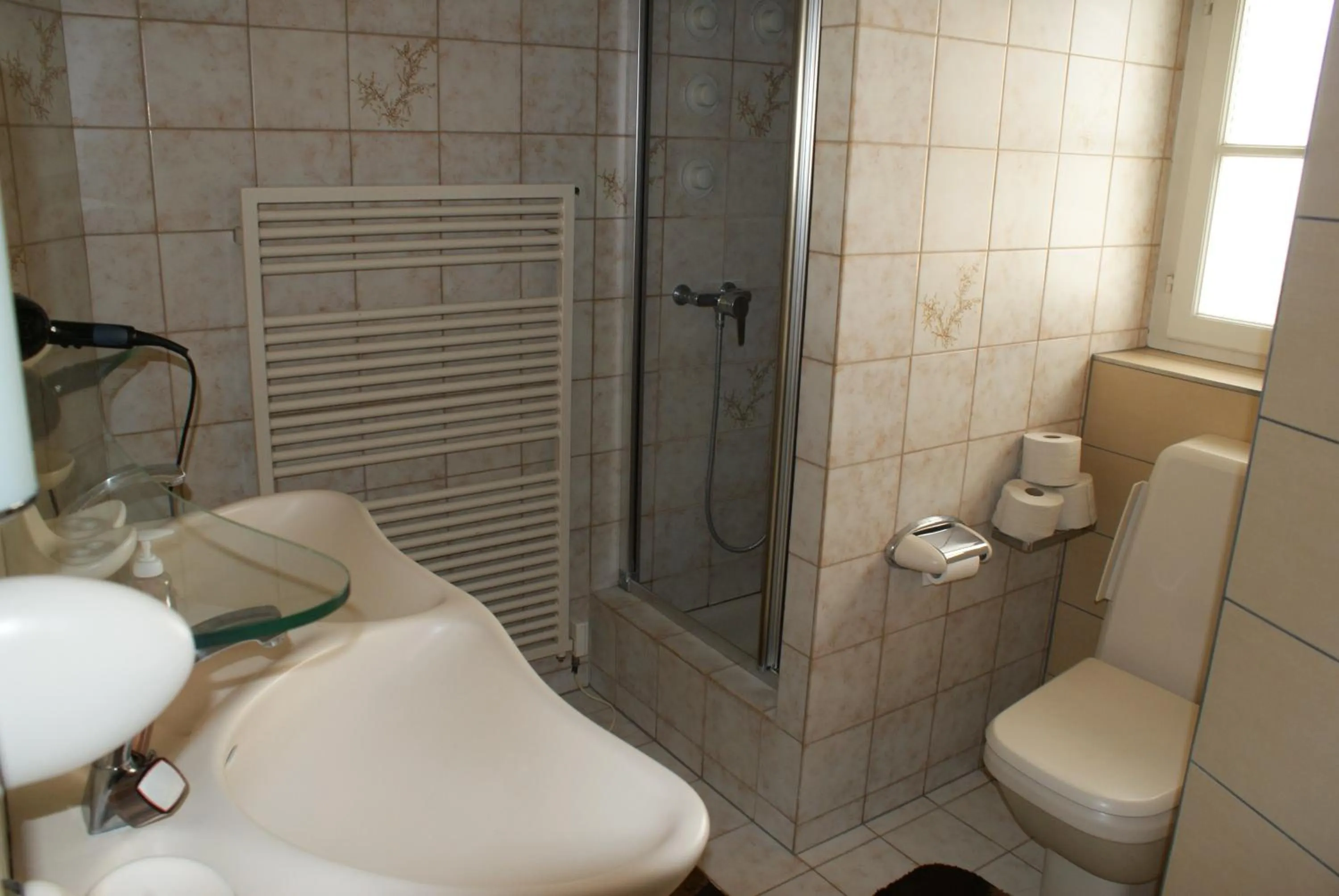 Shower in Kränzlin Hotel